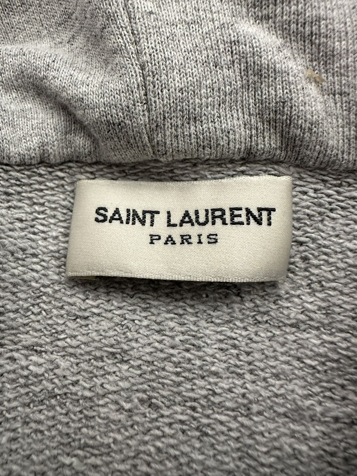 Saint Laurent Paris $990 Saint Laurent Rive Gauche logo hoodie rare XXL grey Size US XXL / EU 58 / 5 - 9 Thumbnail