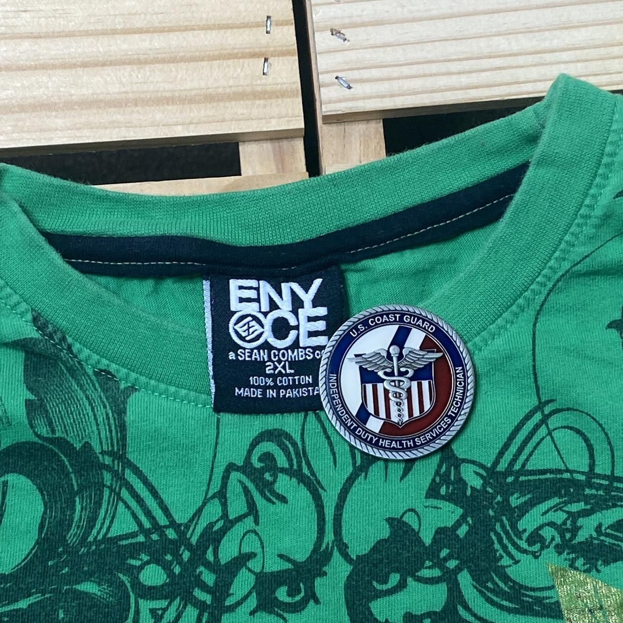Enyce Enyce Green Y2K Hip Hop Tee Size 2XL Size US XXL / EU 58 / 5 - 4 Thumbnail