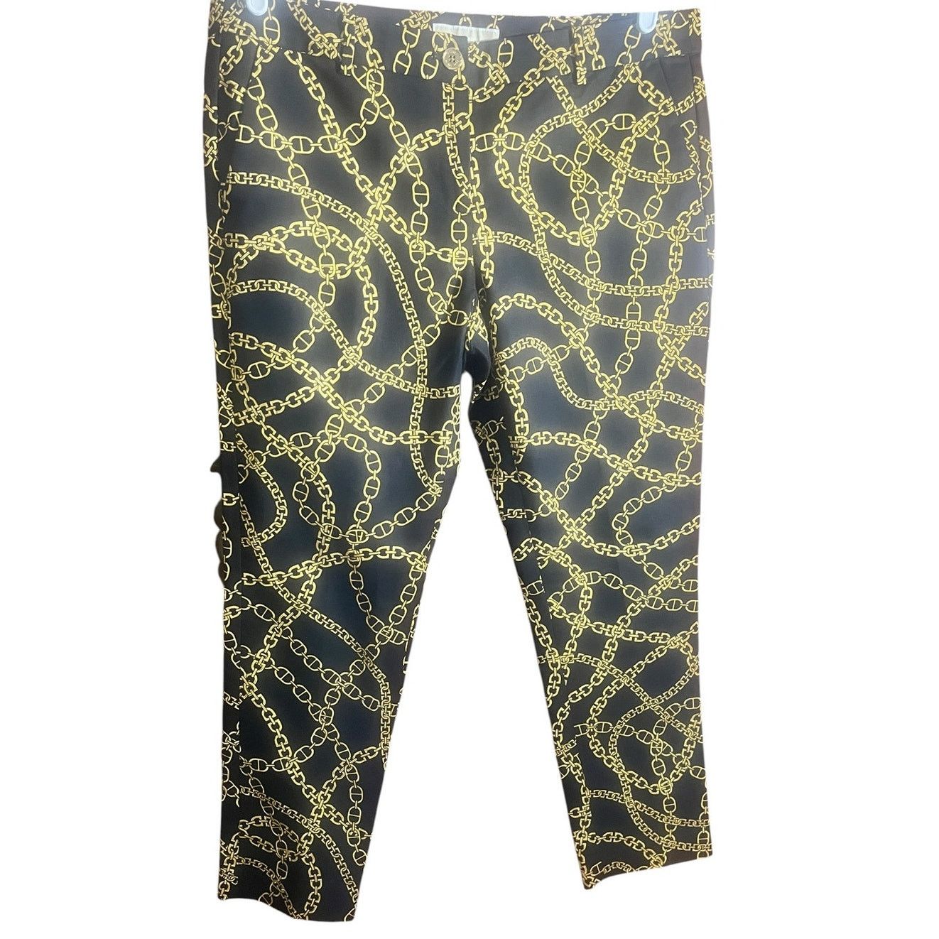 Michael Kors Michael Kors Black Pants with Gold Chains 10P NWOT Size 32" / US 10 / IT 46 - 3 Thumbnail