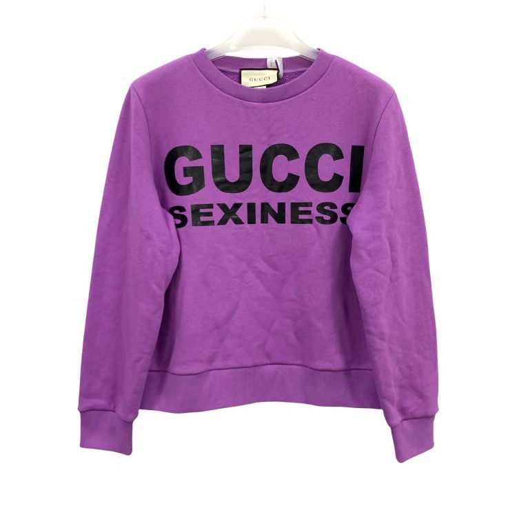 Gucci Gucci Purple Logo Sweatshirt Size M Size US M / EU 48-50 / 2 - 1 Thumbnail