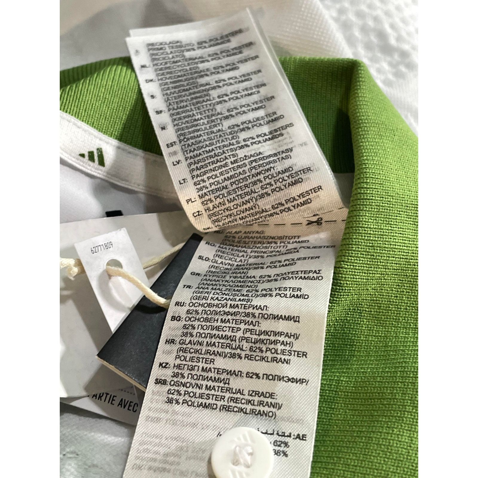 Bape Bape Adidas White & Green Button Up Polo Shirt Size US XS / EU 42 / 0 - 4 Thumbnail