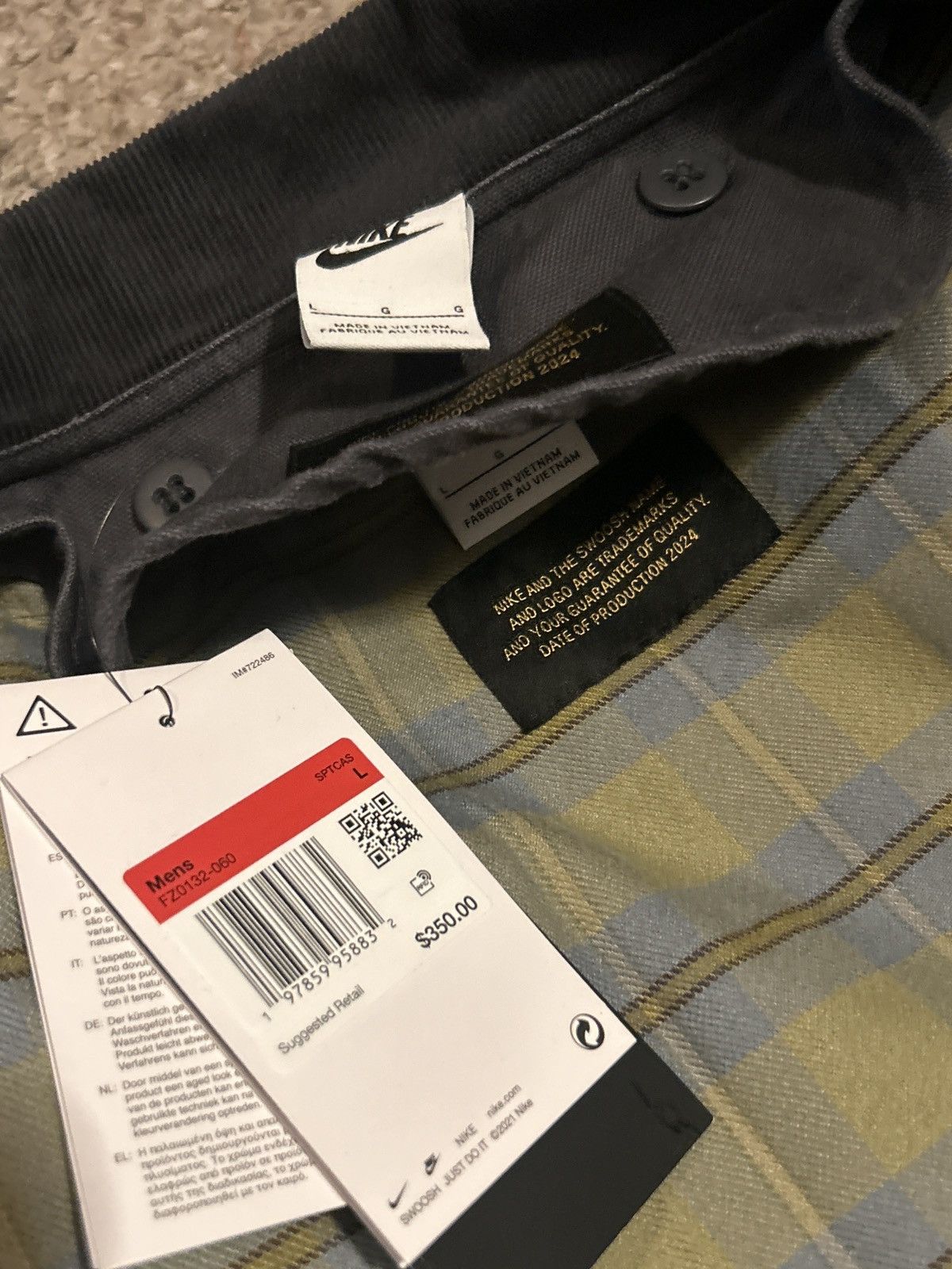 Nike Nike Life Men's Flannel-Lined Barn Coat-NEW-Size:L-2in1 coat Size US L / EU 52-54 / 3 - 4 Thumbnail