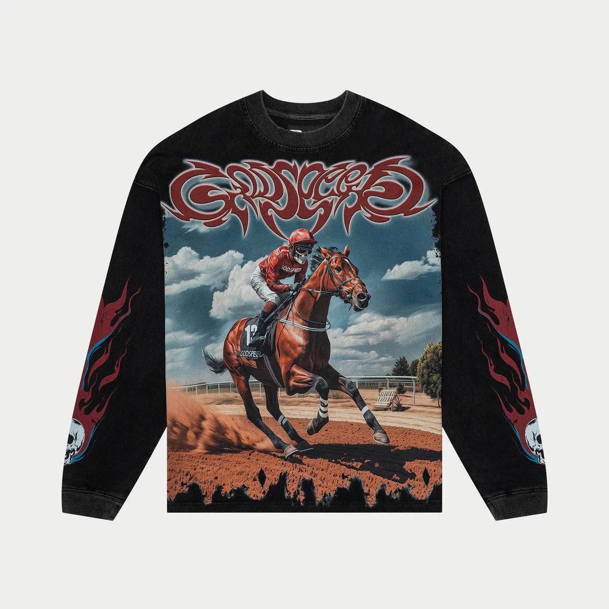Godspeed Godspeed 'Thoroughbred' Black Wash LS Tee Size US L / EU 52-54 / 3 - 1 Thumbnail