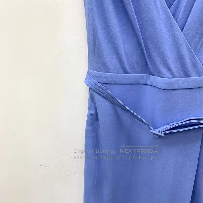 Gucci Gucci Blue V-neck sleeveless belt dress Size M / US 6-8 / IT 42-44 - 4 Thumbnail