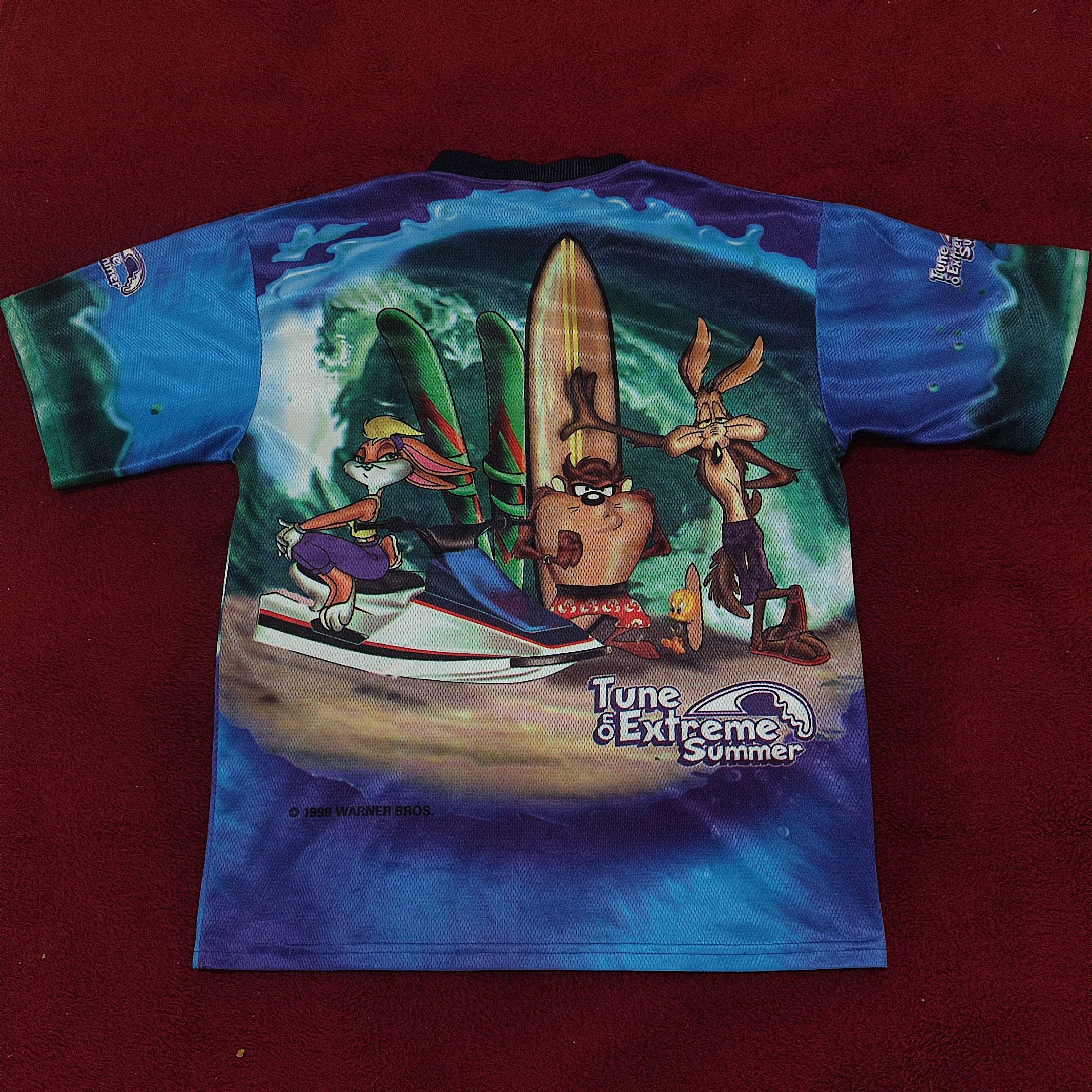 Warner Bros Vtg Jersey tee Taz from Looney Tunes 1999 Summer Extreme Size US L / EU 52-54 / 3 - 3 Thumbnail