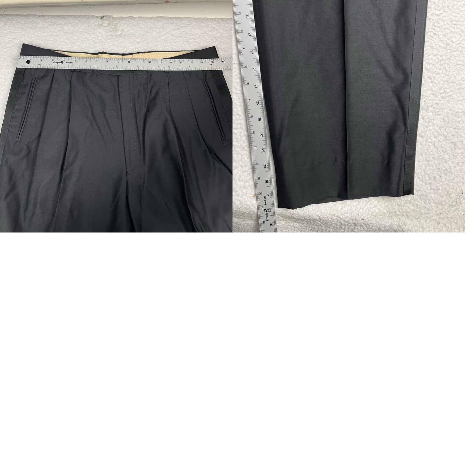Ermenegildo Zegna VINTAGE Ermenegildo Zegna Suit Tuxedo Double Breasted Black Solid 42R Pants 38x32 Mens 90s Classic Size 42R - 9 Thumbnail