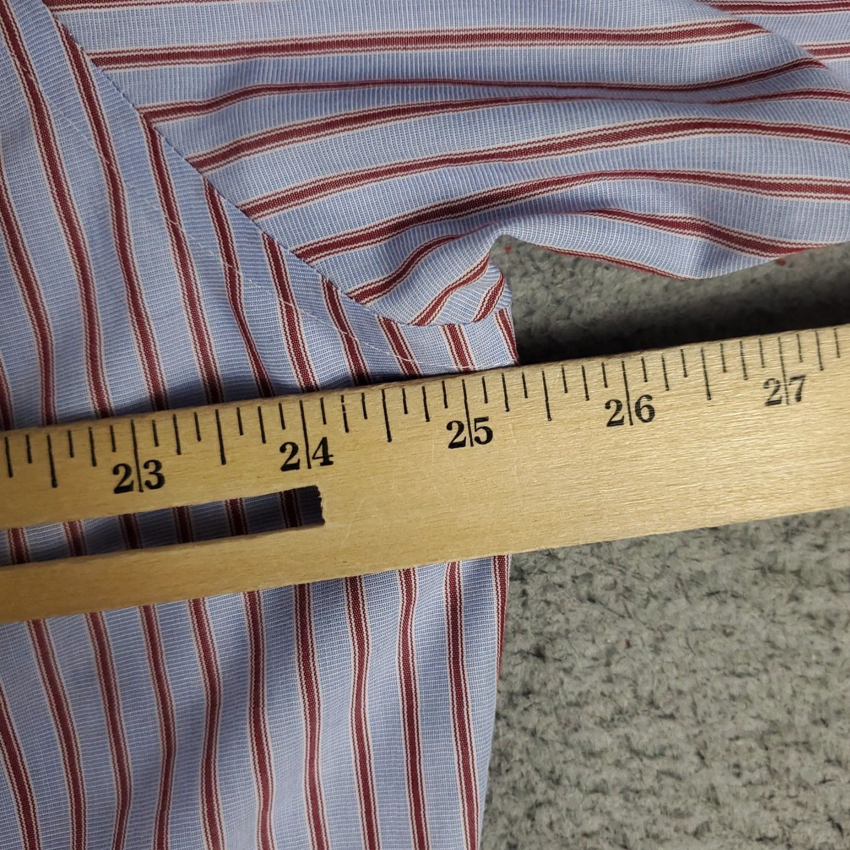 Brooks Brothers Brooks Brothers Dress Shirt Mens 17 Blue Striped Button-Down Long Sleeve Regular Fit Non-Iron Cotton M 17 in Blue Mens Dress Shirt Size 46R - 6 Thumbnail
