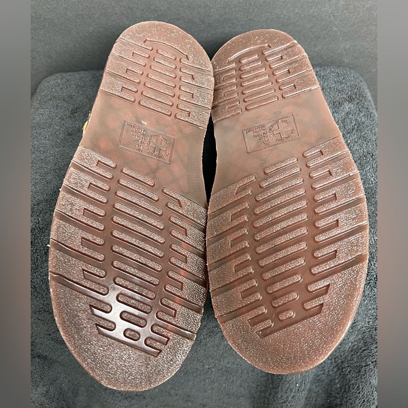NEW Dr. Martens Isham Brown Shearling Suede Slingback Mules