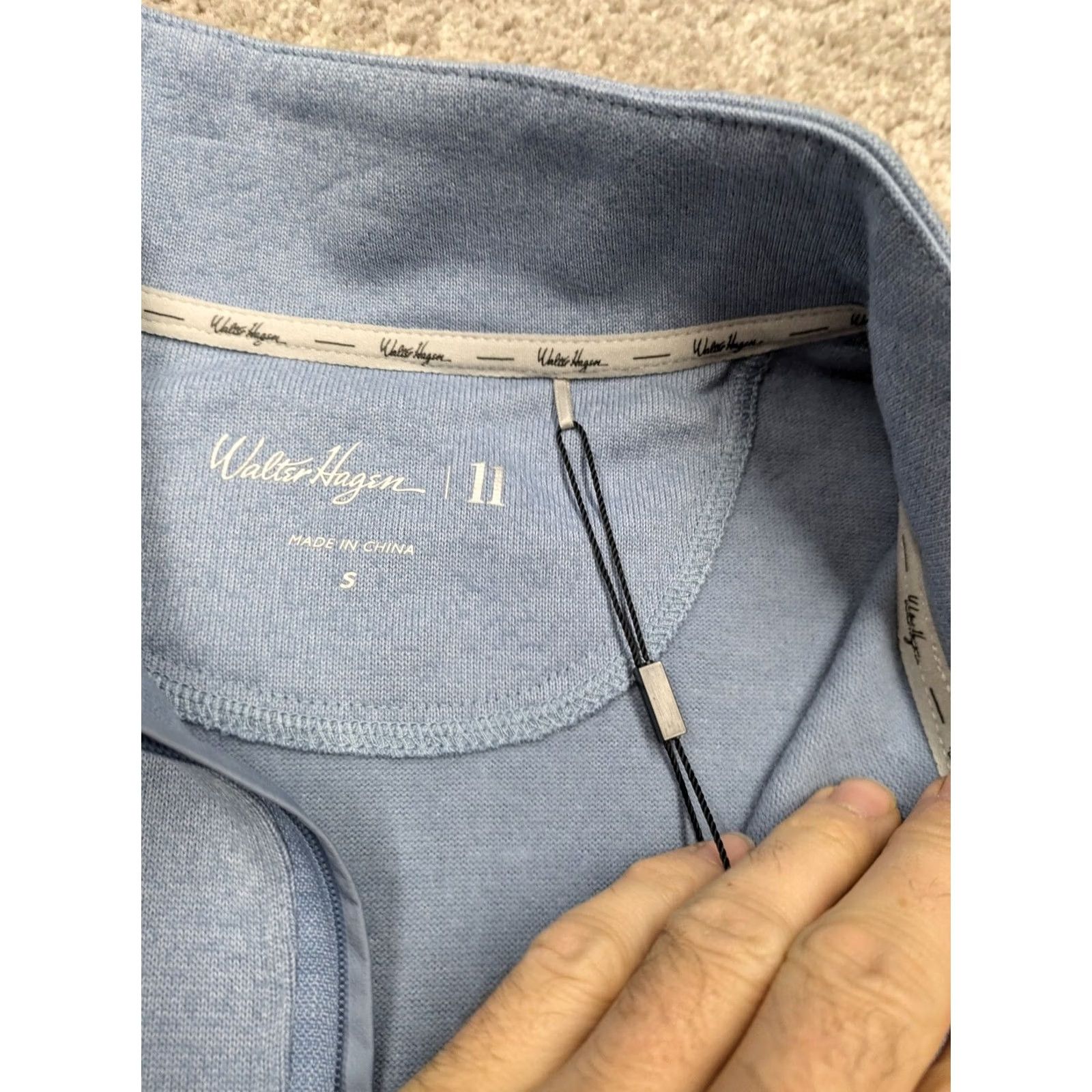 Vintage Walter Hagen Men Small Quarter Zip Sweater Pullover Blue Thermal NWT Size US S / EU 44-46 / 1 - 7 Thumbnail