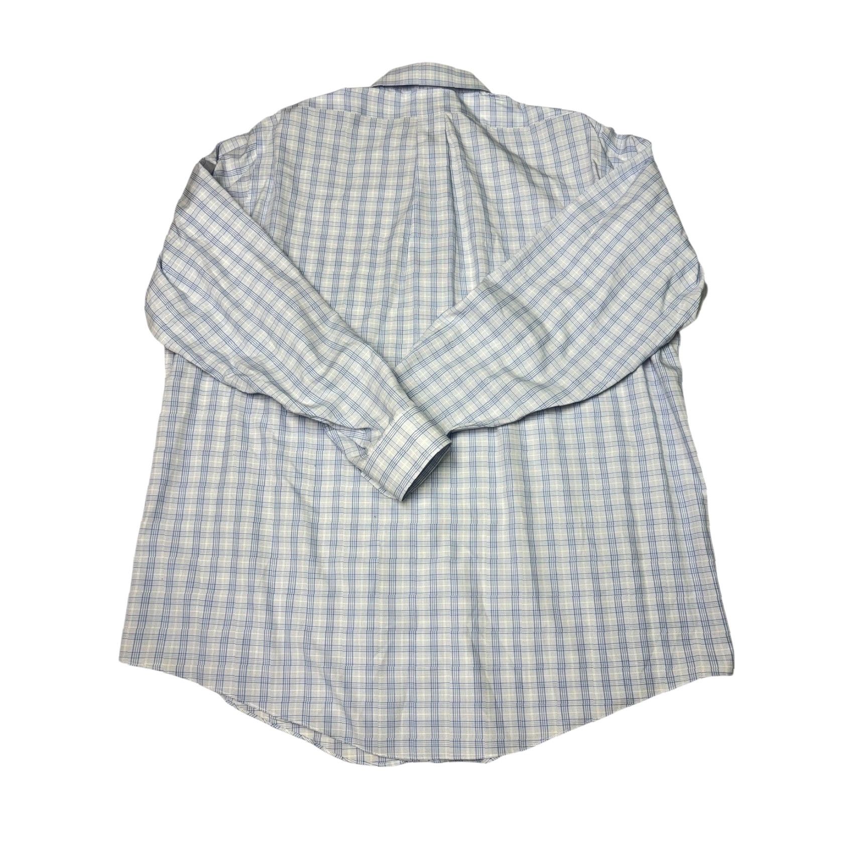 Brooks Brothers Brooks Brothers Mens Dress Shirt Plaid Non Iron Traditional Fit 17in Blue White Long Sleeve Barrel Cuff Pocket Collared Size 46R - 5 Thumbnail