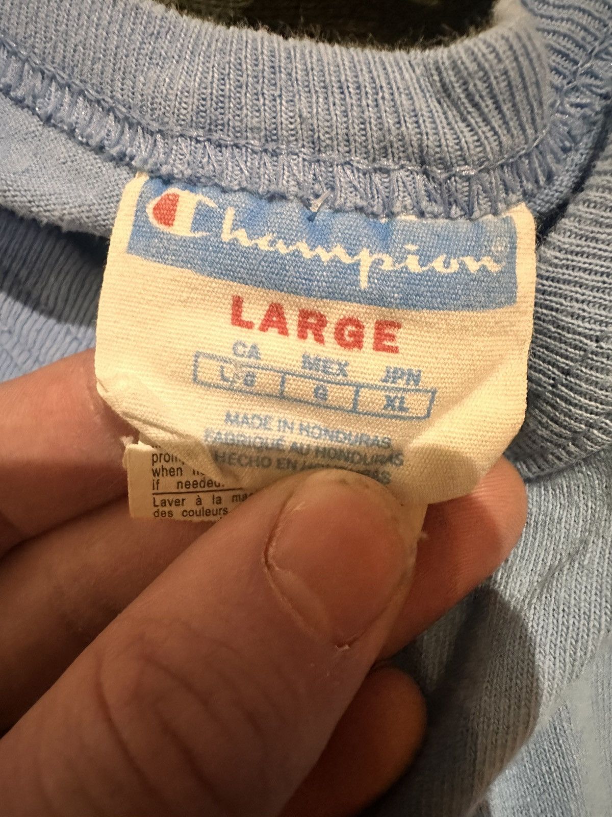Champion × Vintage Blue Champion Tee Shirt Size US L / EU 52-54 / 3 - 3 Thumbnail