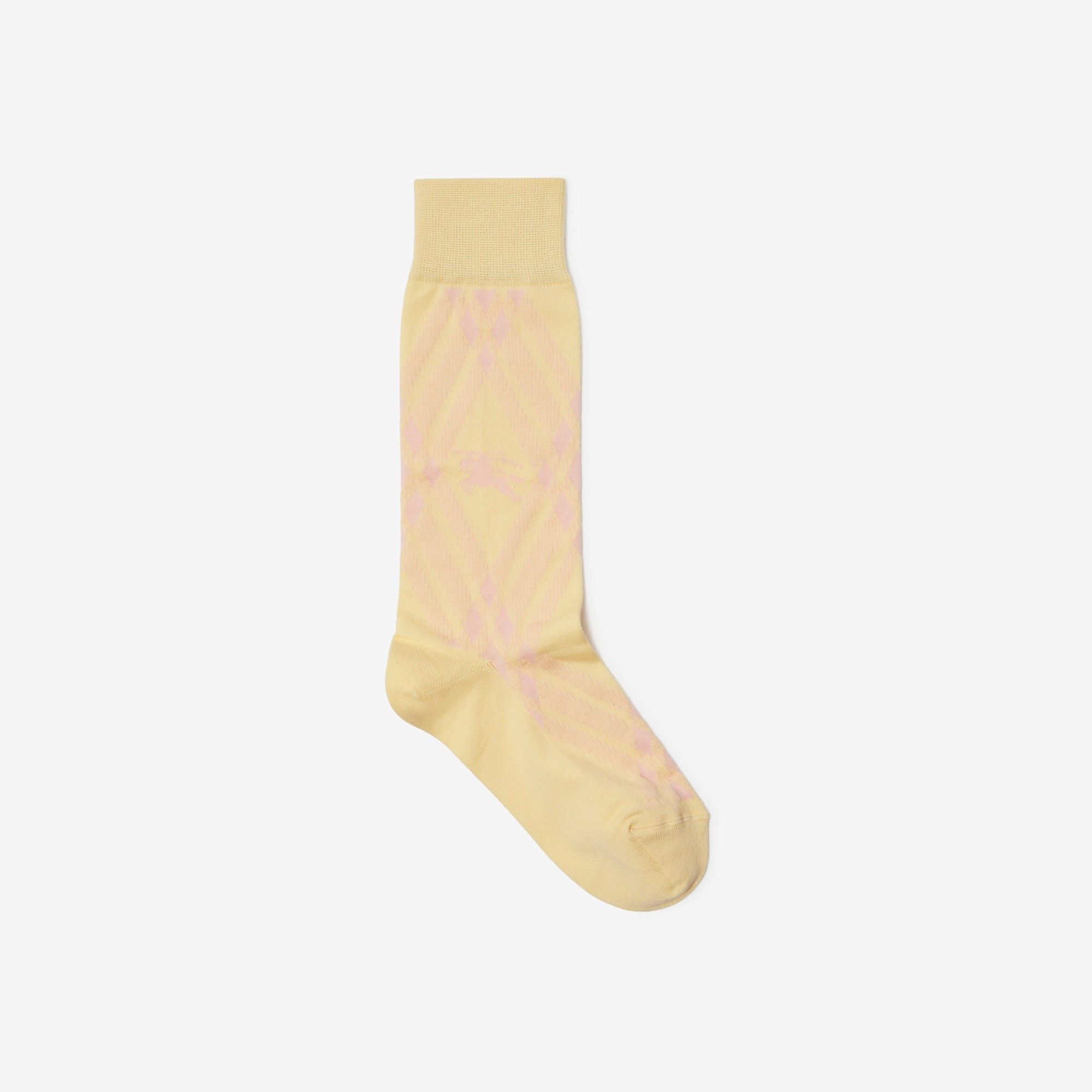 Burberry o1w1db10525 Size: S / Check Cotton Blend Socks in Beige Size ONE SIZE - 1 Preview