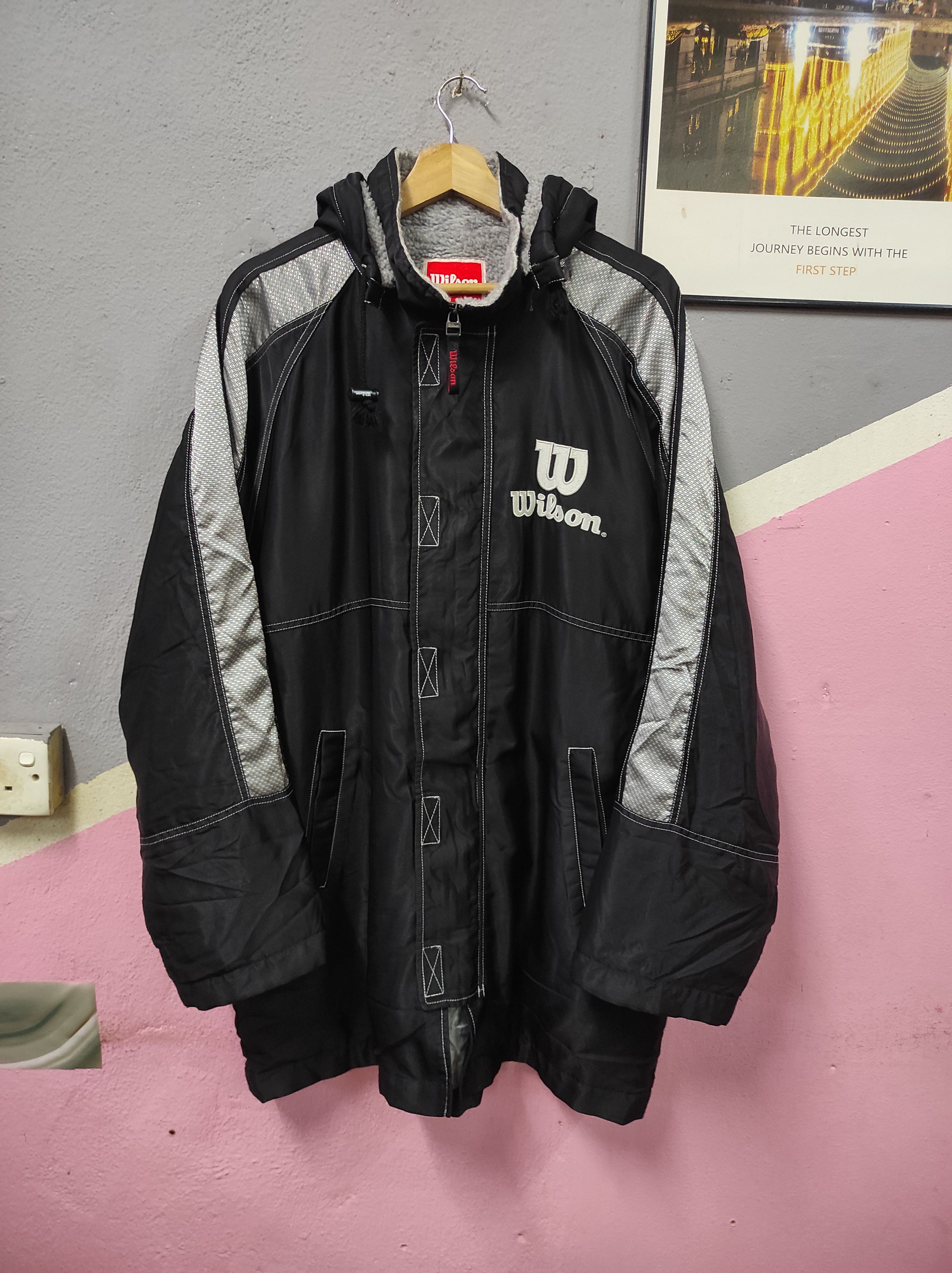 Vintage × Wilson WILSON EMBROIDERY LOGO PARKA JACKET HOODED Size US L / EU 52-54 / 3 - 1 Thumbnail