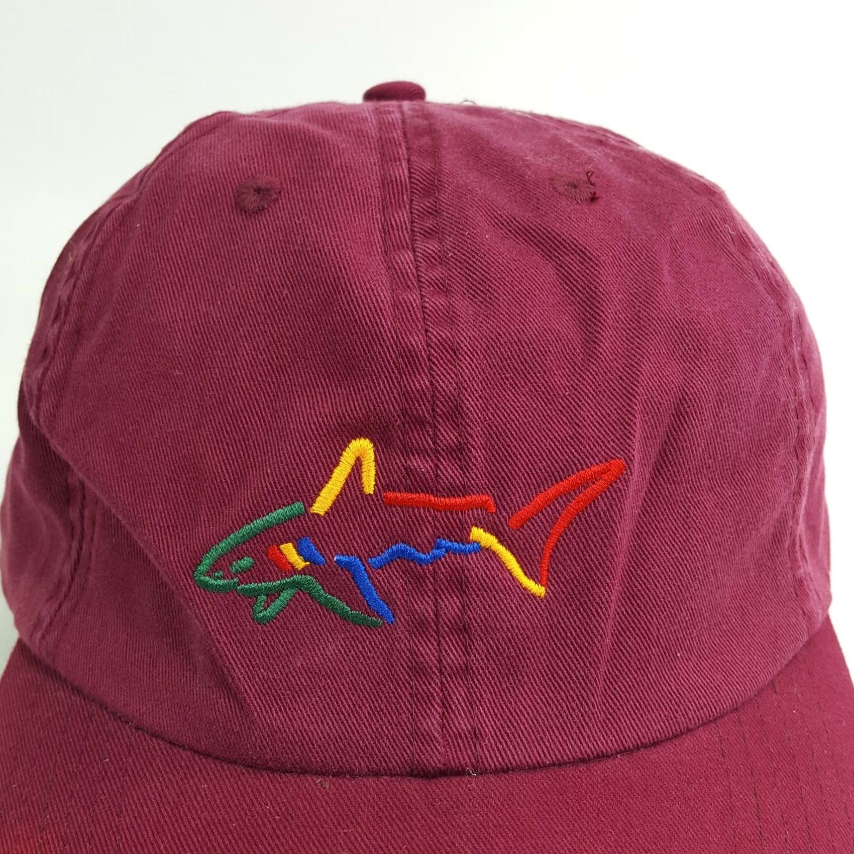 Logo 7 VINTAGE Greg Norman Shark Snapback Golf Hat GN Logo PGA Baseball Cap Adjustable Red 90s Y2K Mens Hat Size ONE SIZE - 2 Thumbnail
