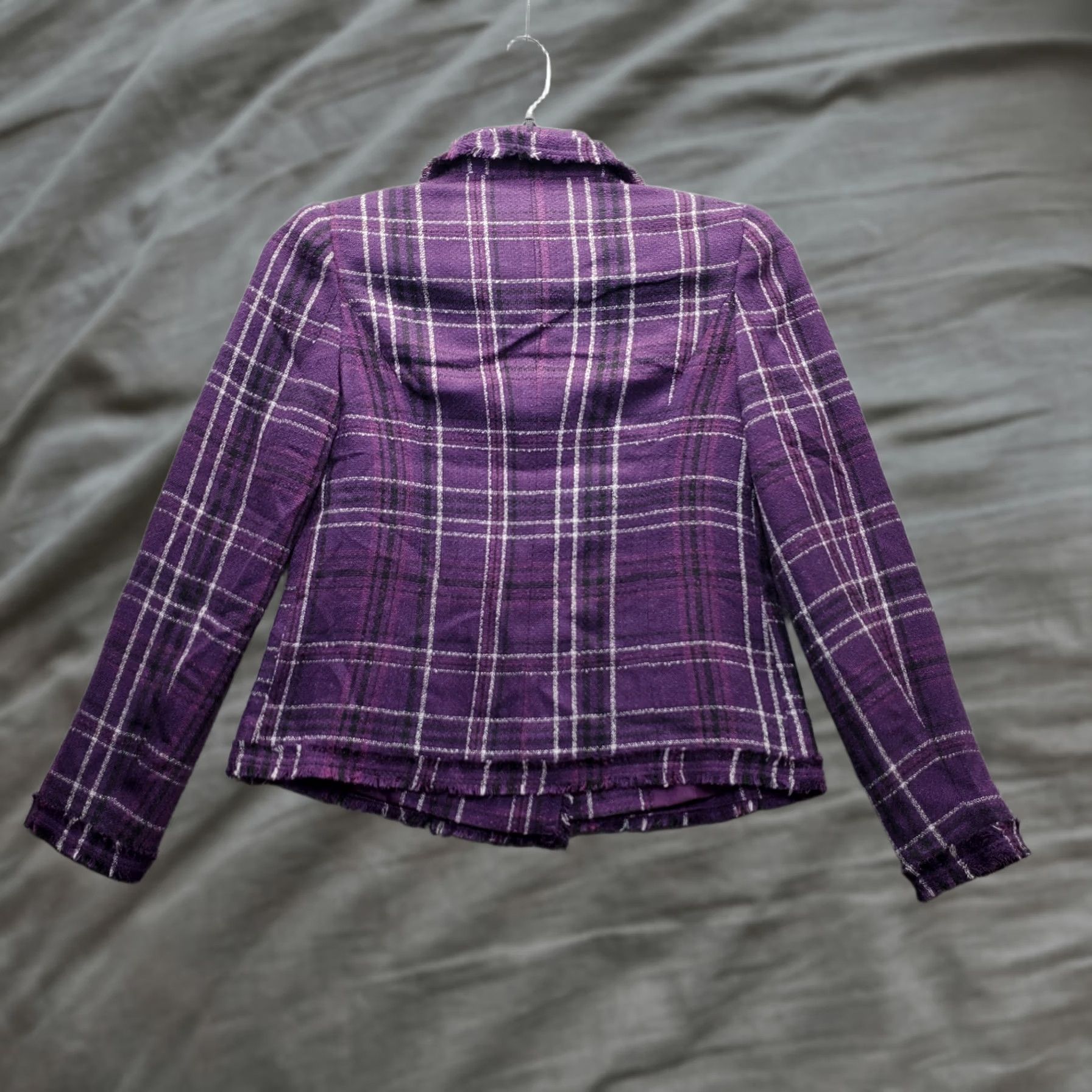 Doublet G by Giuliana Blazer Womens XS Multicolor Plaid Tweed Double Breasted Blazer Jacket Women's XS Blazer Size XS / US 0-2 / IT 36-38 - 1 Thumbnail