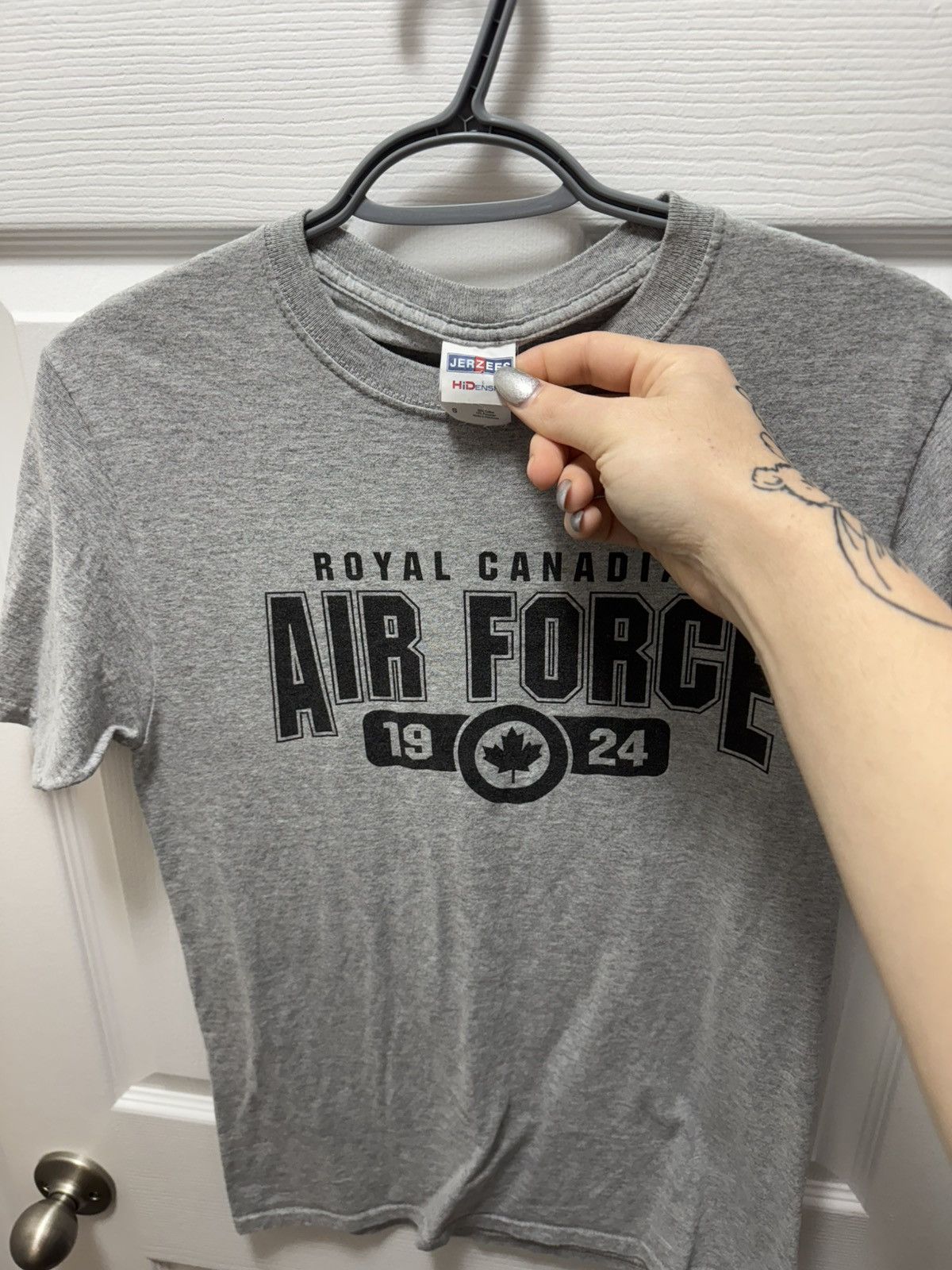 Jerzees Jerzees Vintage Royal Canadian Air Force Grey Shirt 1924 Size US S / EU 44-46 / 1 - 2 Thumbnail