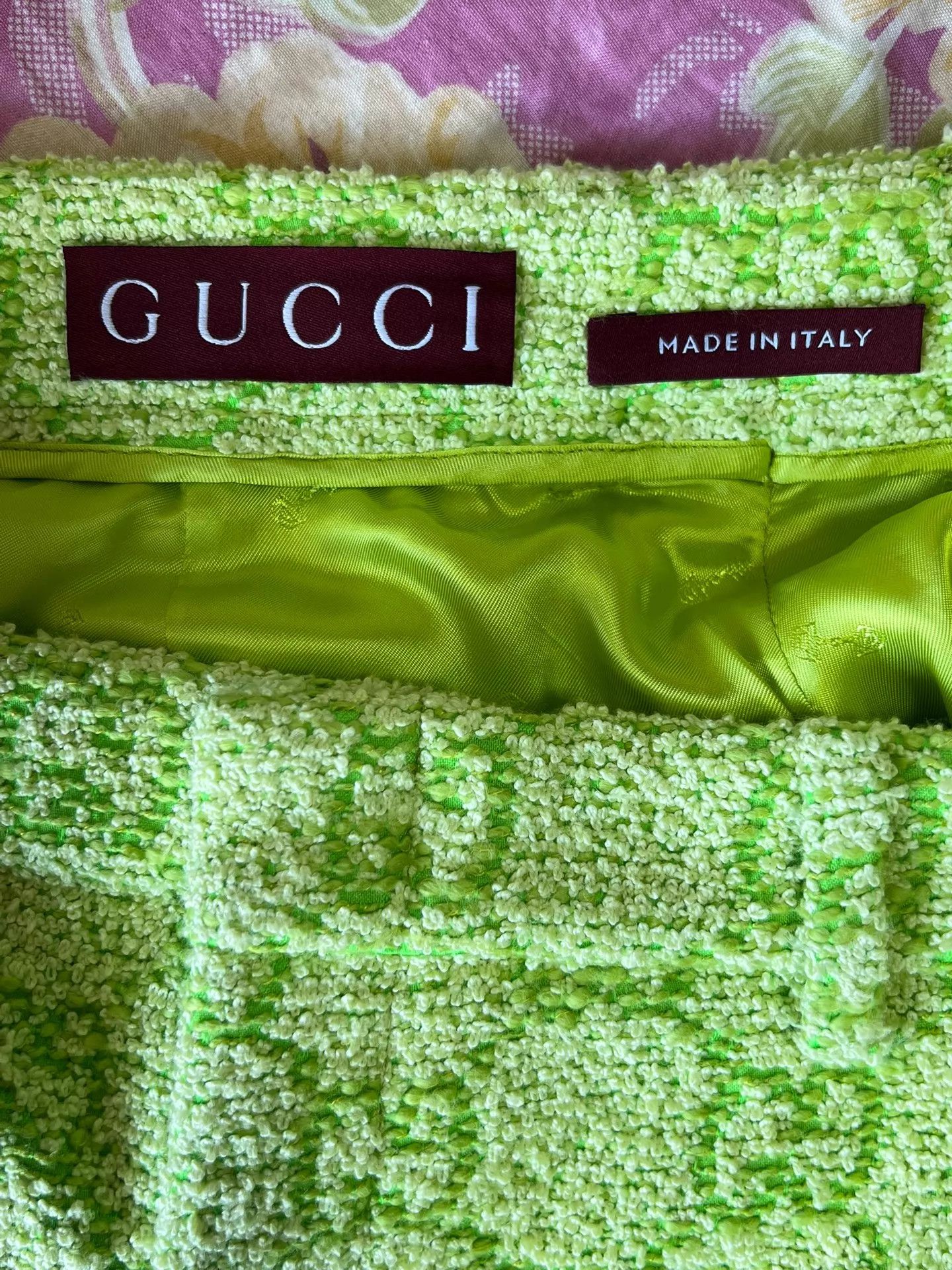 Gucci Gucci Green Tweed Double G Print Women's Vest + Shorts Set Size S / US 4 / IT 40 - 8 Thumbnail