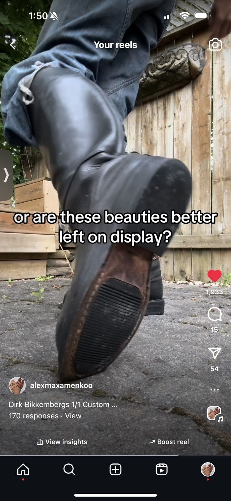 Dirk Bikkembergs Dirk Bikkembergs 1/1 Hand Painted Calfskin Leather Boots Size US 9 / EU 42 - 7 Thumbnail
