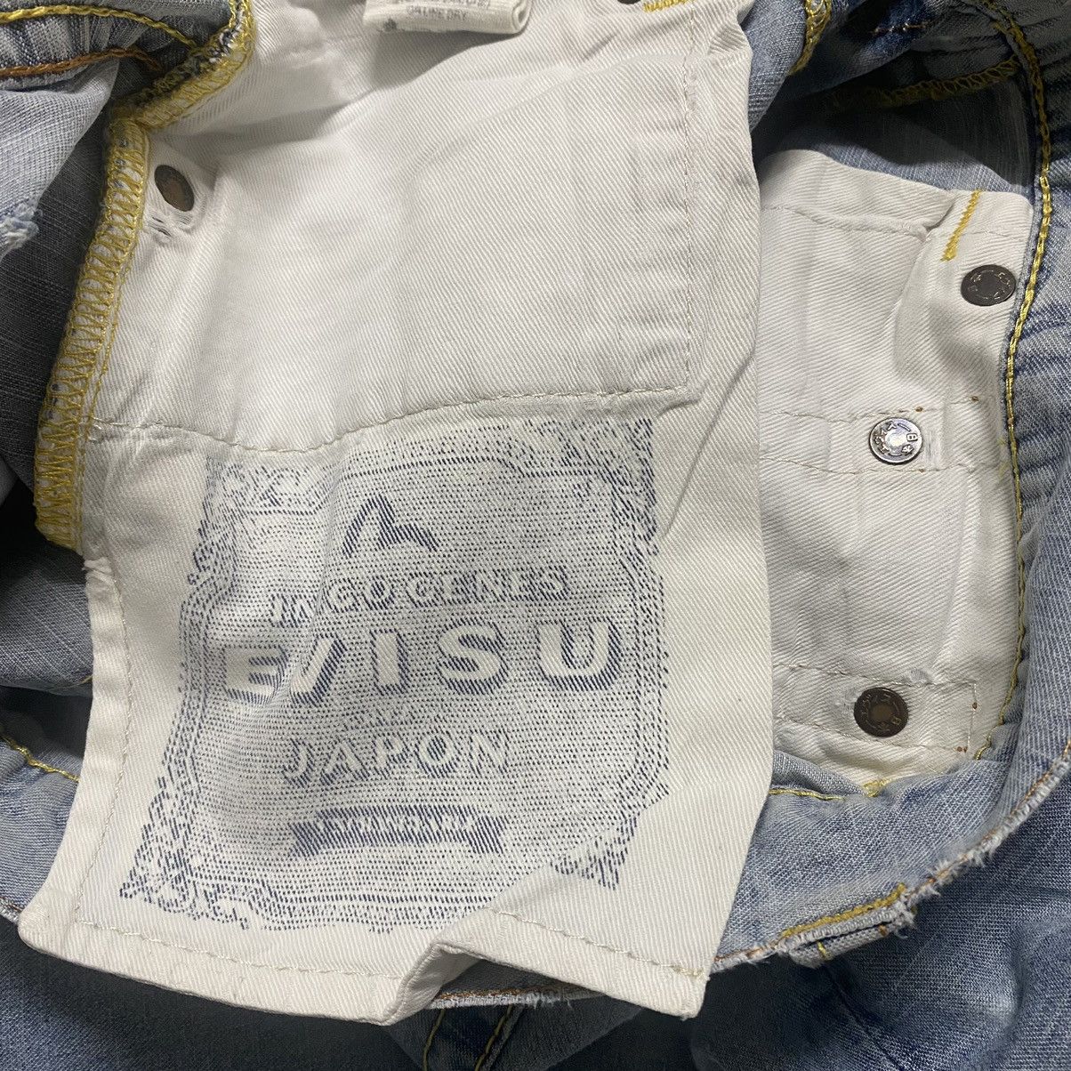Evisu Evisu Light Denim Flare Jeans Thrashed Size 30" / US 8 / IT 44 - 17 Thumbnail