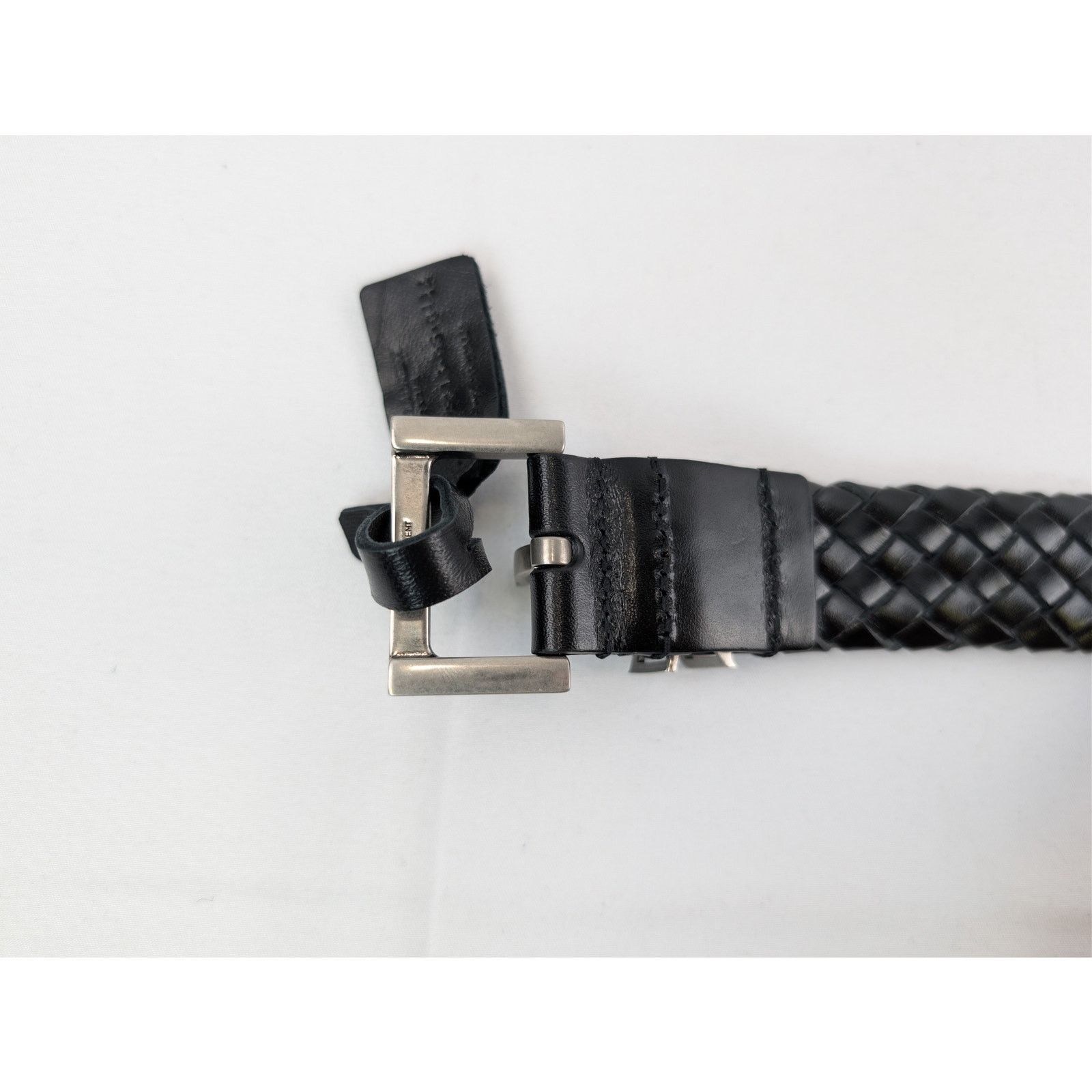 Saint Laurent Paris o1rshd1 Size: 85/ YSL Cintura Misfits C/Tresse Belt in Black Size 34 - 8 Thumbnail