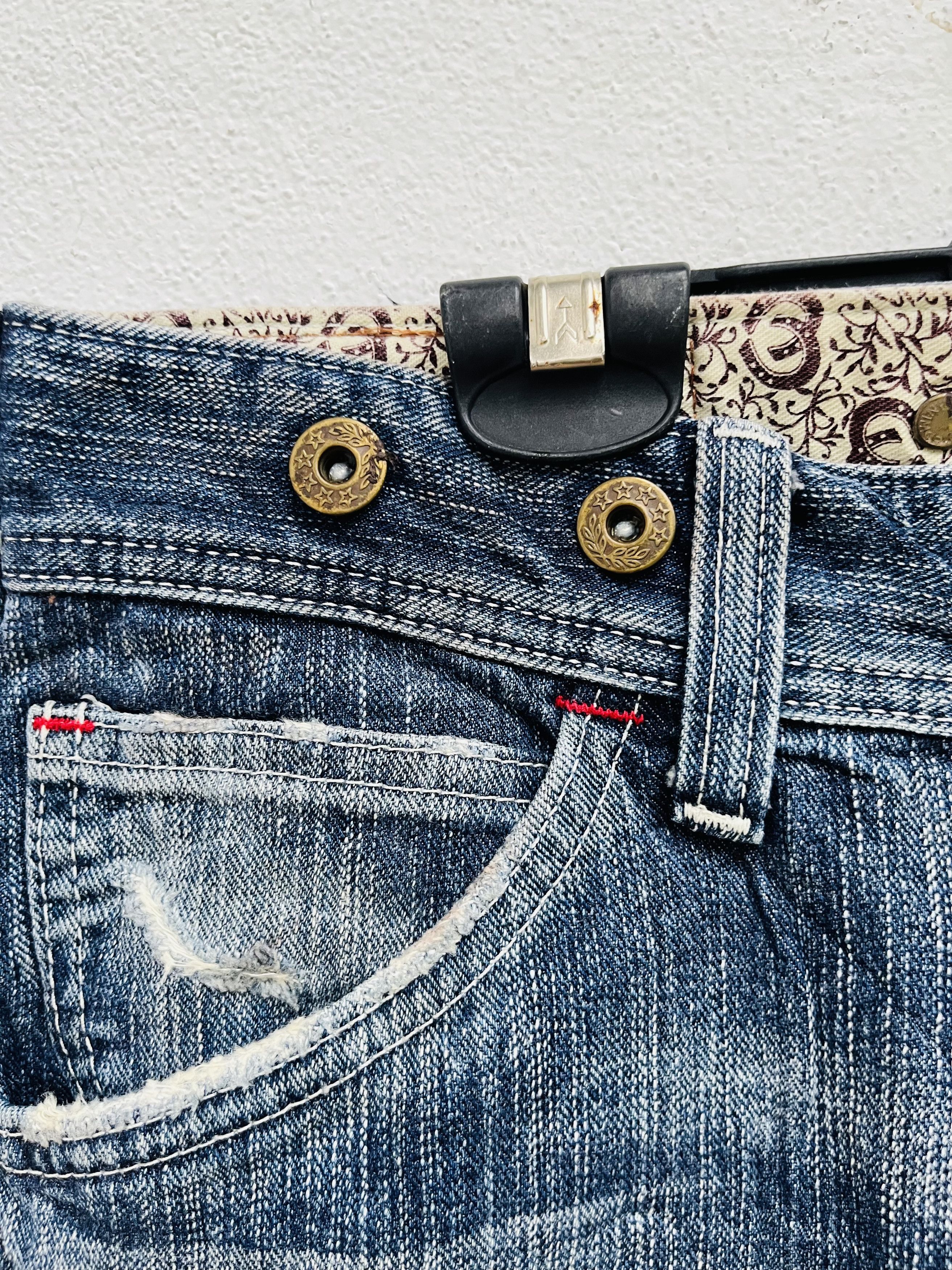 Japanese Brand Vintage Edwin 503 Blue Trip Japanese Distressed Style Size US 30 / EU 46 - 7 Thumbnail