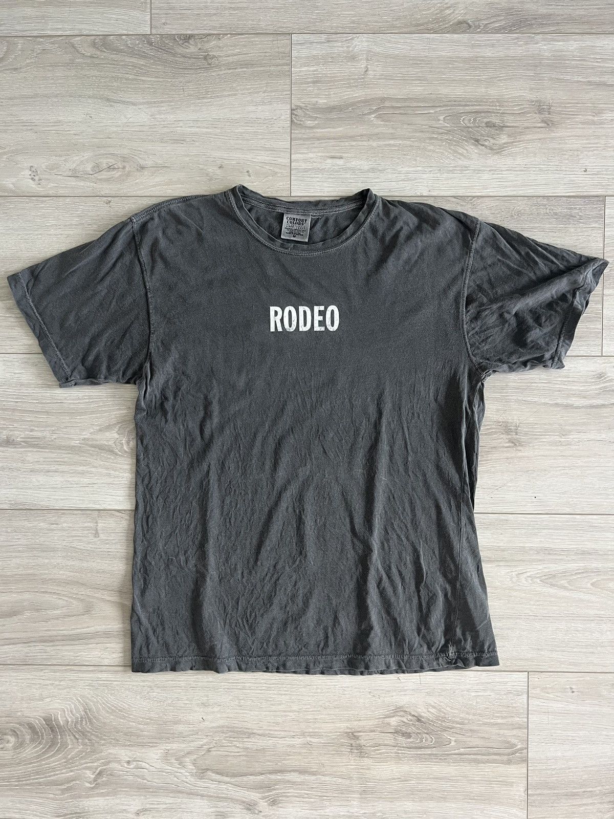 image of Travis Scott Rodeo Tour Match Flame Tee in Grey, Men's (Size Medium)