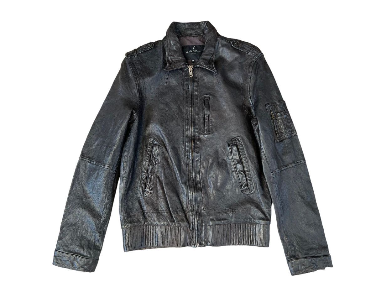 SS 08 AllSaints Spitalfields Patina Leather Snitch Jacket