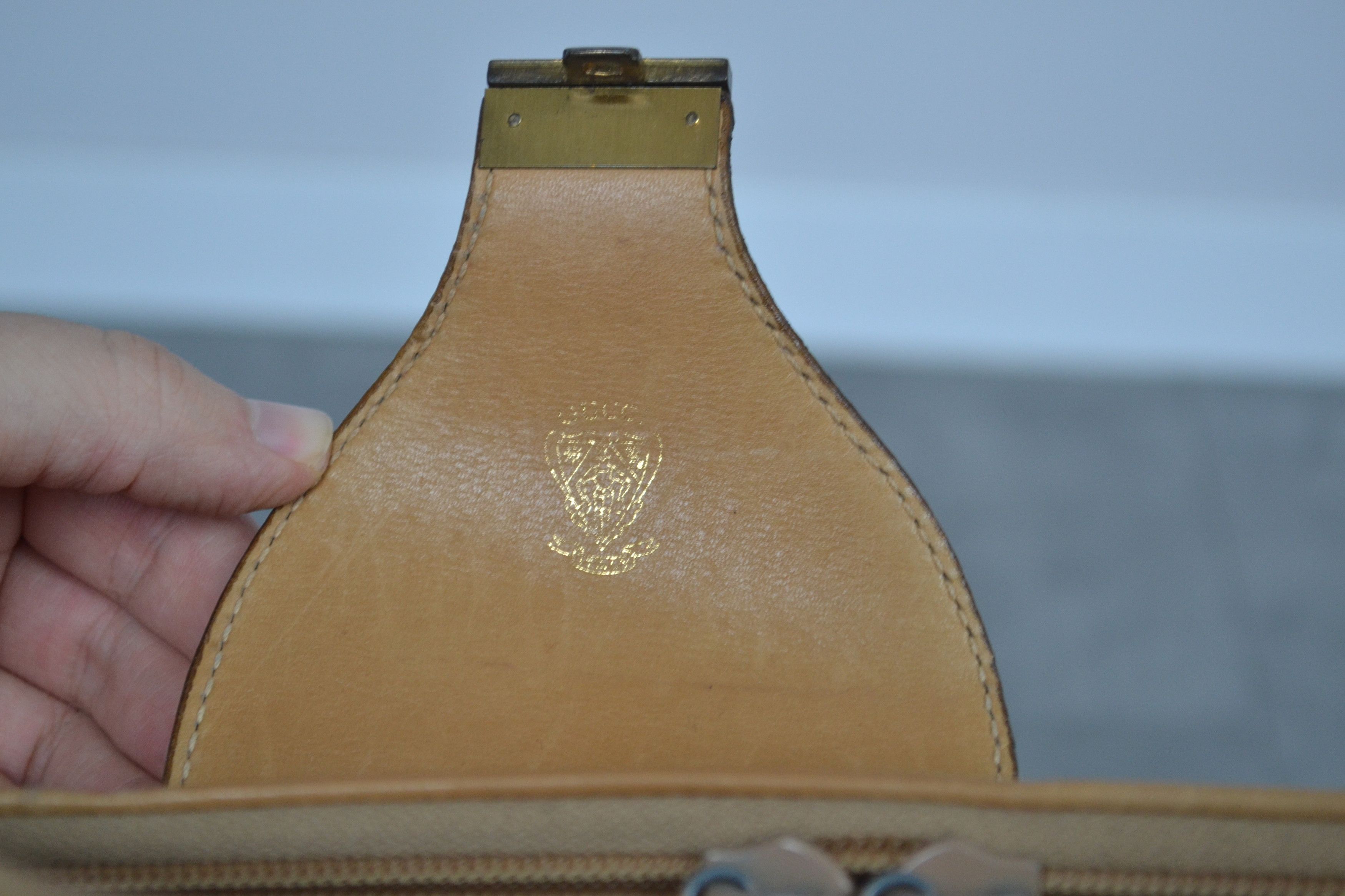 Gucci GUCCI Luggage Bag Monogram GG Logo Suitcase Brown Leather Size ONE SIZE - 6 Thumbnail
