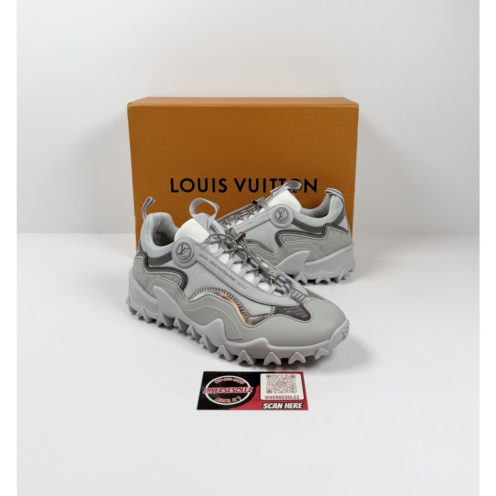 Louis Vuitton Size 36/6 - Louis Vuitton LV Rush Grey Sneakers NEW! Size US 6 / IT 36 - 1 Thumbnail