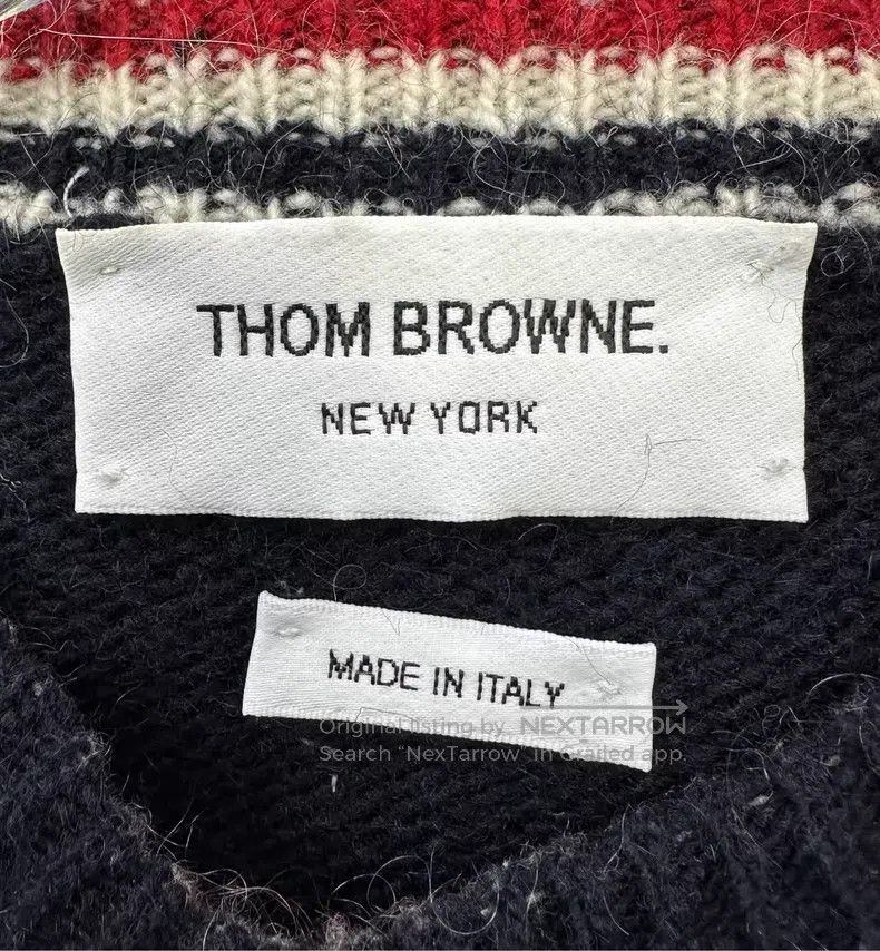 Thom Browne Thom Browne Navy blue striped knit sweater Size US XS / EU 42 / 0 - 3 Thumbnail