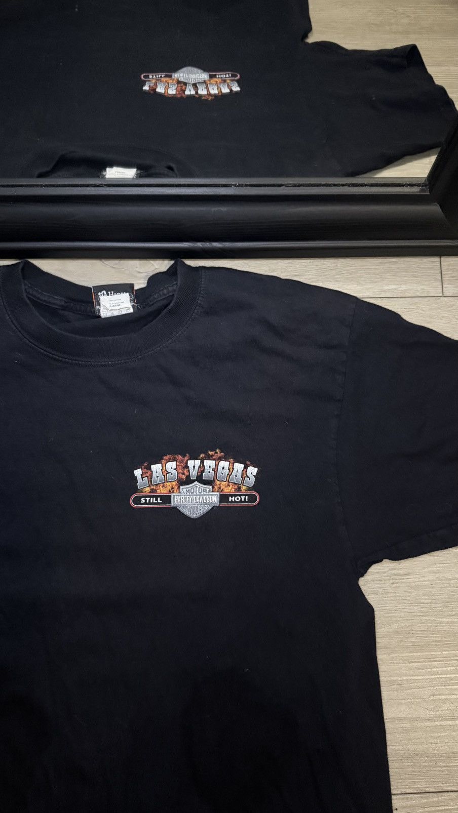 Harley Davidson Vintage / Y2K Harley Davidson Fire Las Vegas Shirt Size US L / EU 52-54 / 3 - 3 Thumbnail