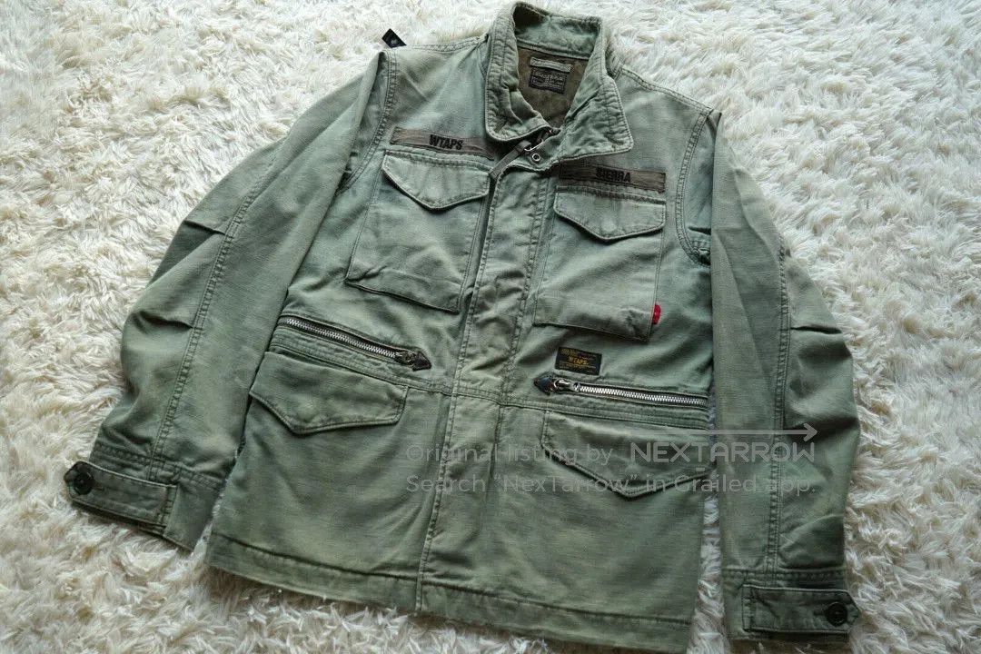 Wtaps Green Utility Jacket with Multiple Pockets - Size S. Size US S / EU 44-46 / 1 - 1 Thumbnail