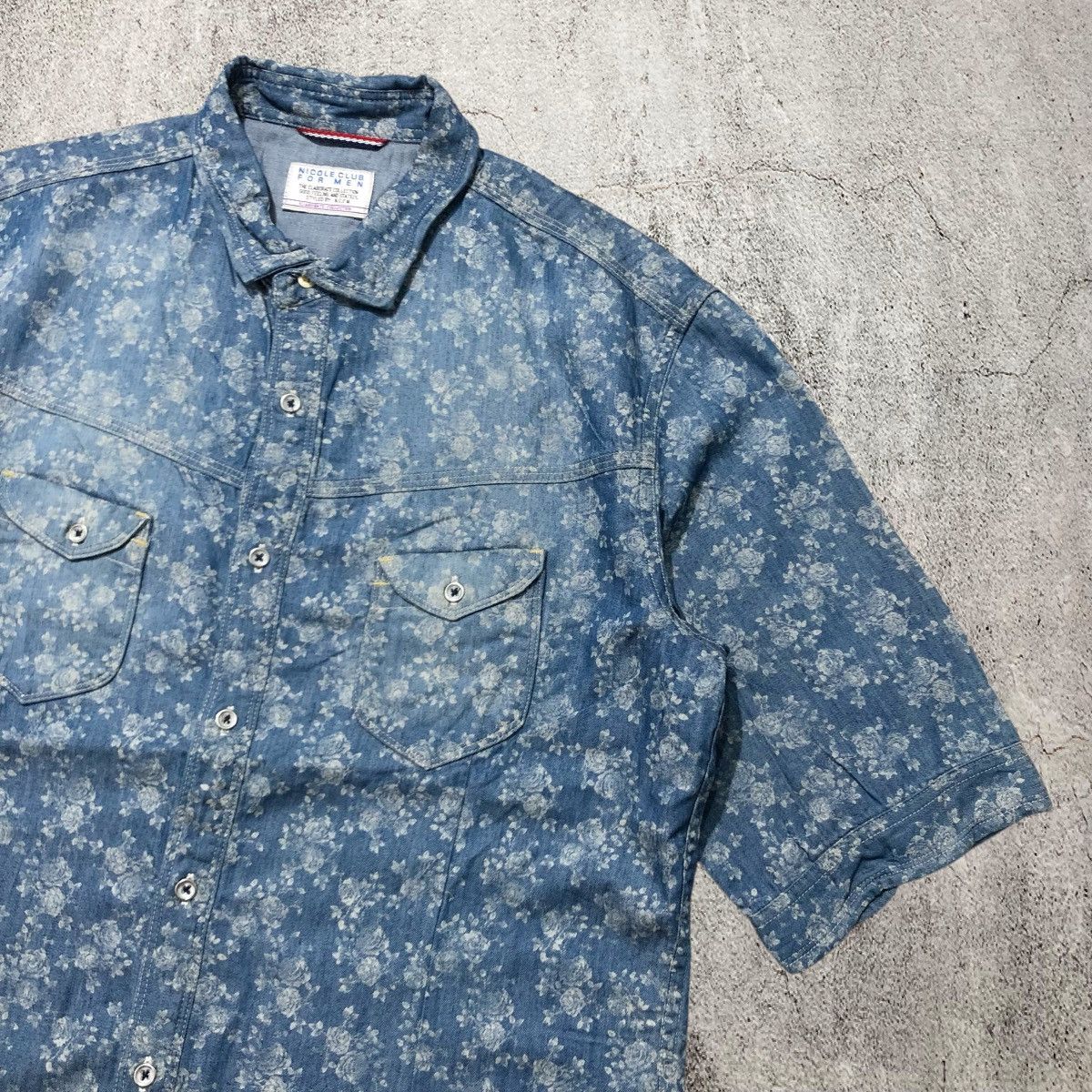 Nicole Club 2000s Nicole Club For Men Floral Motif Button Up Shirt Size US L / EU 52-54 / 3 - 2 Thumbnail