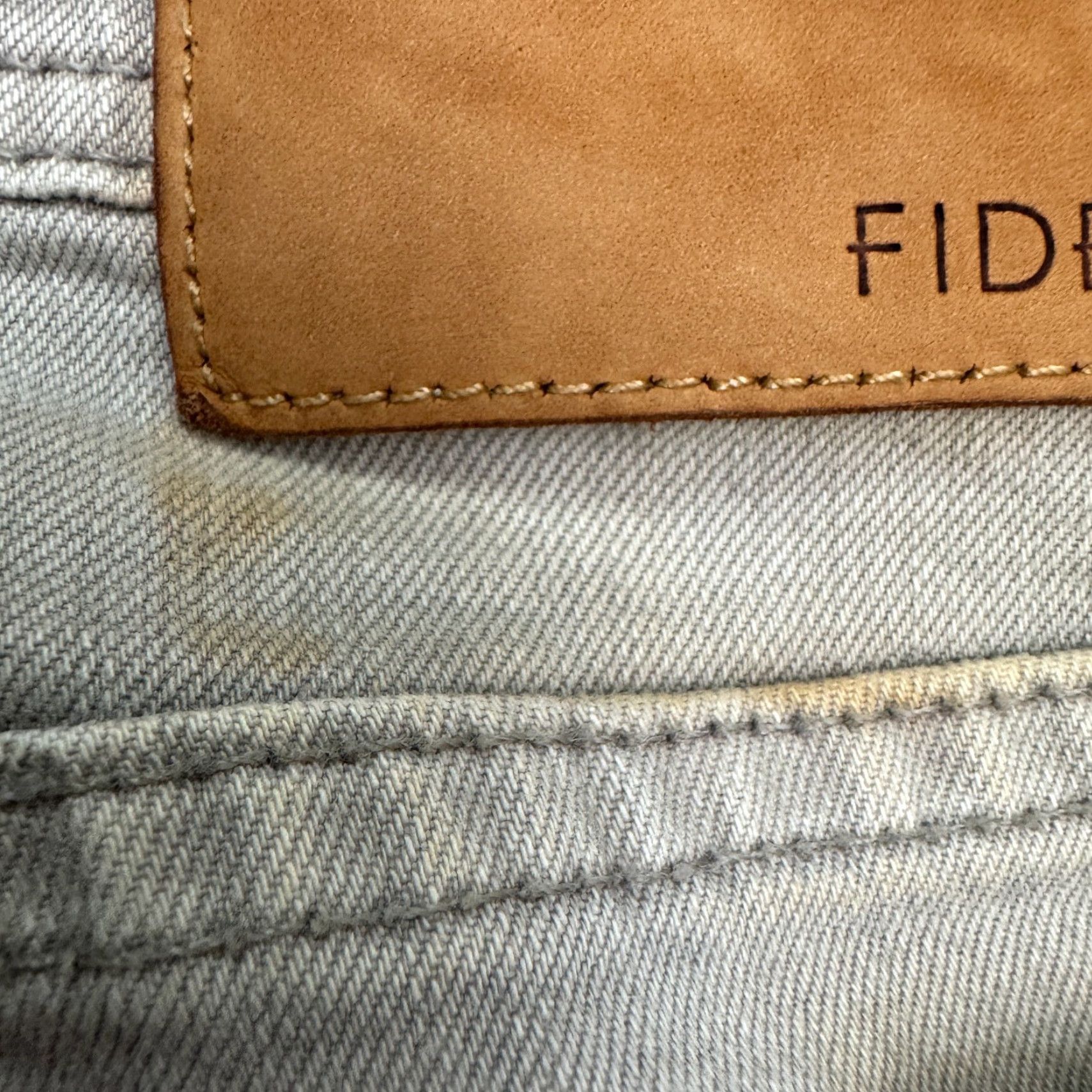 Denime Fidelity Jimmy Slim Straight Jeans Men 40 Beige Denim 5-Pocket Stretch Mens Size US 40 / EU 56 - 6 Thumbnail