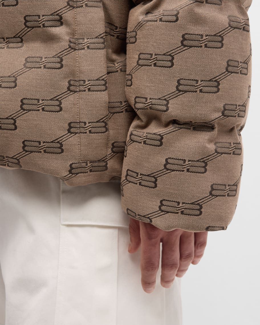 Balenciaga o1in1g1124 Dup / BB Monogram Puffer Jacket in Brown Size US L / EU 52-54 / 3 - 7 Thumbnail