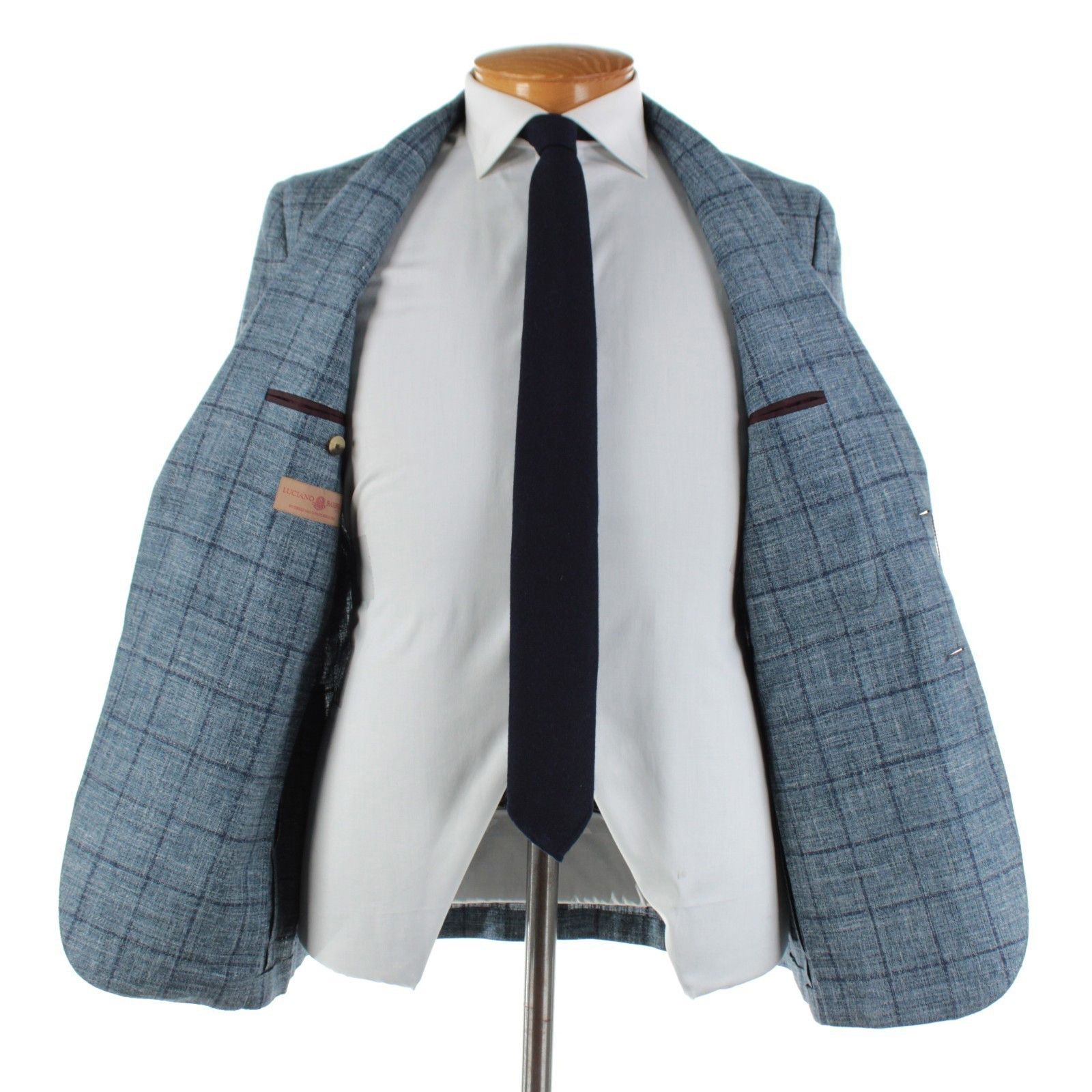 Luciano Barbera Luciano Barbera Sport Coat Size 38 US in Blue Size 38R - 6 Thumbnail