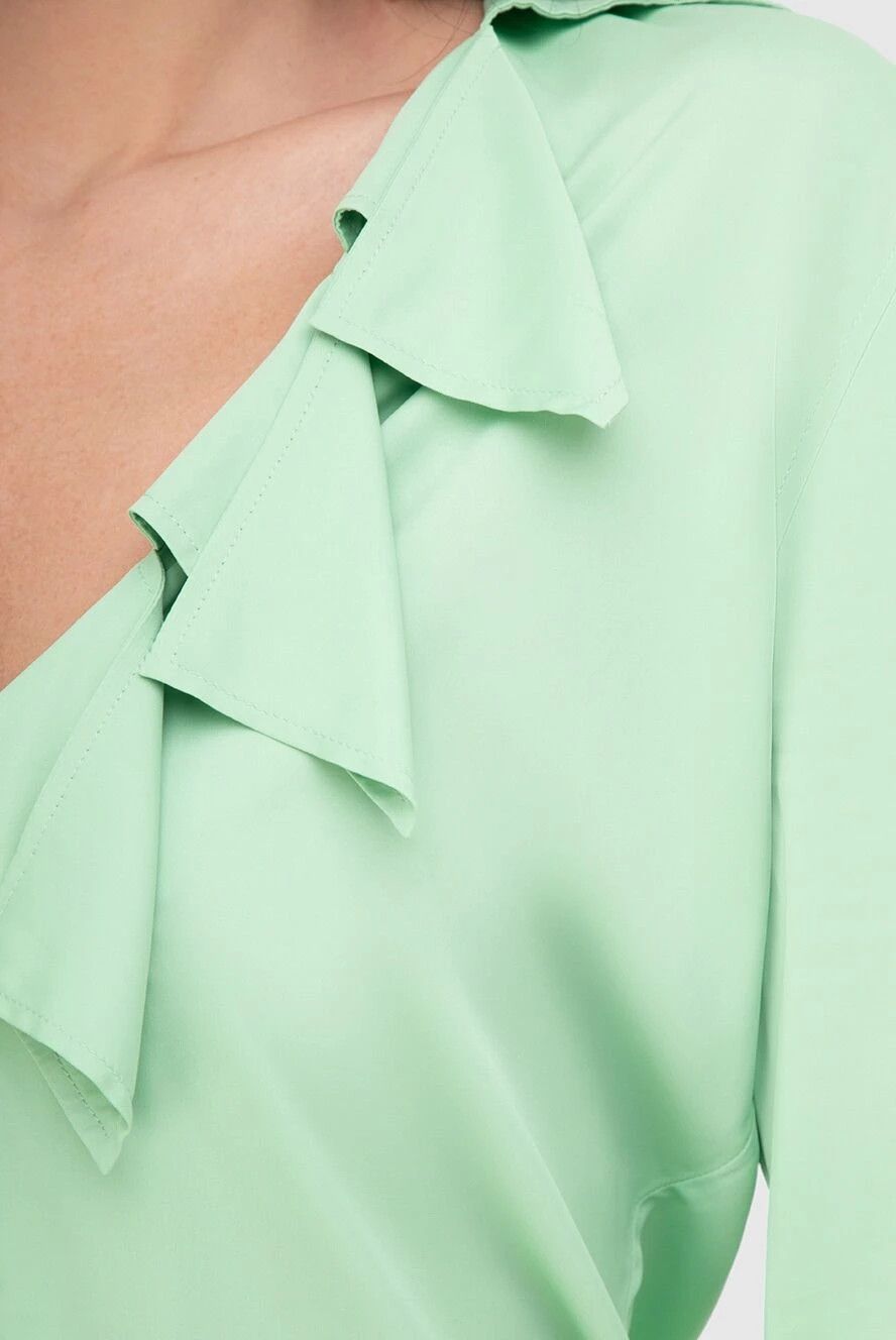 Bottega Veneta o1y0725 Solid Color Shirt in Light Green Size M / US 6-8 / IT 42-44 - 2 Thumbnail