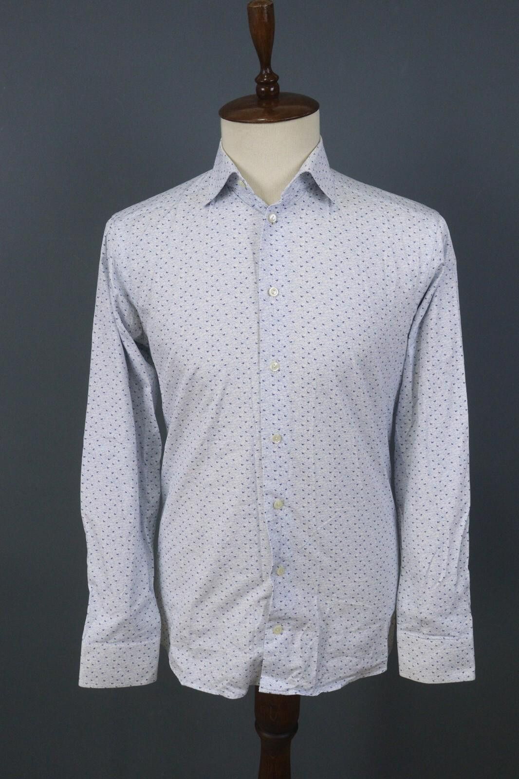 Eton Eton Slim Fit Geometric White Dress Shirt Size 39 / 15.5 Size US M / EU 48-50 / 2 - 1 Thumbnail
