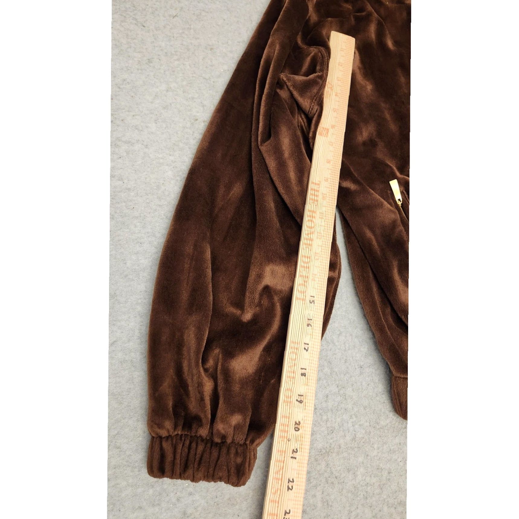 Kleman Leeman Jacket Mens M Brown Velour Full Zip Track Warm Up Retro Korea Size US M / EU 48-50 / 2 - 4 Thumbnail