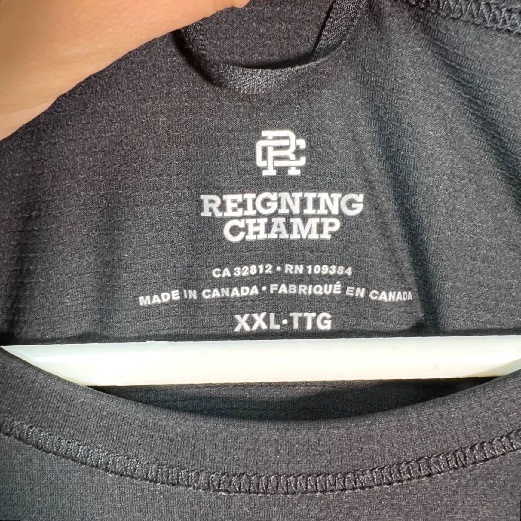 Reigning Champ Reigning Champ T-Shirt Mens 2XL Black Lightweight Polyester Cotton Crew Neck Short Sleeve Shirt Boys? Size US XXL / EU 58 / 5 - 3 Thumbnail