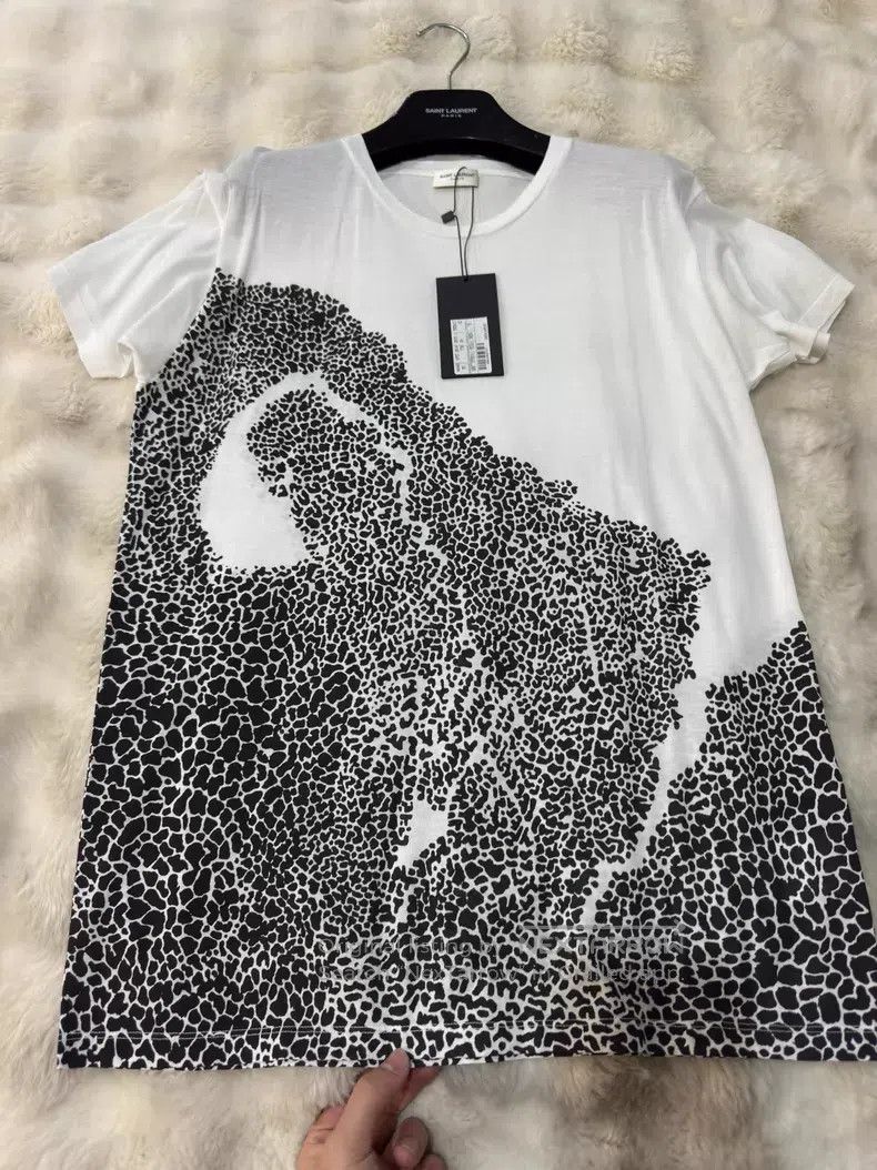 Saint Laurent Paris Saint Laurent Paris Original White Leopard Print Short Sle Size US M / EU 48-50 / 2 - 2 Thumbnail