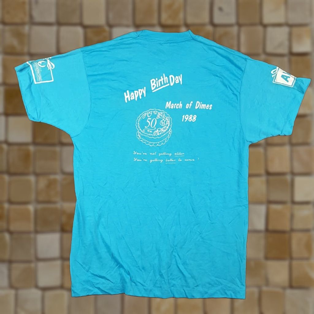 Vintage VINTAGE 80s Screen Stars Cotton T-Shirt Men Small Blue Running Retro College Sports Y2K Size US S / EU 44-46 / 1 - 1 Thumbnail