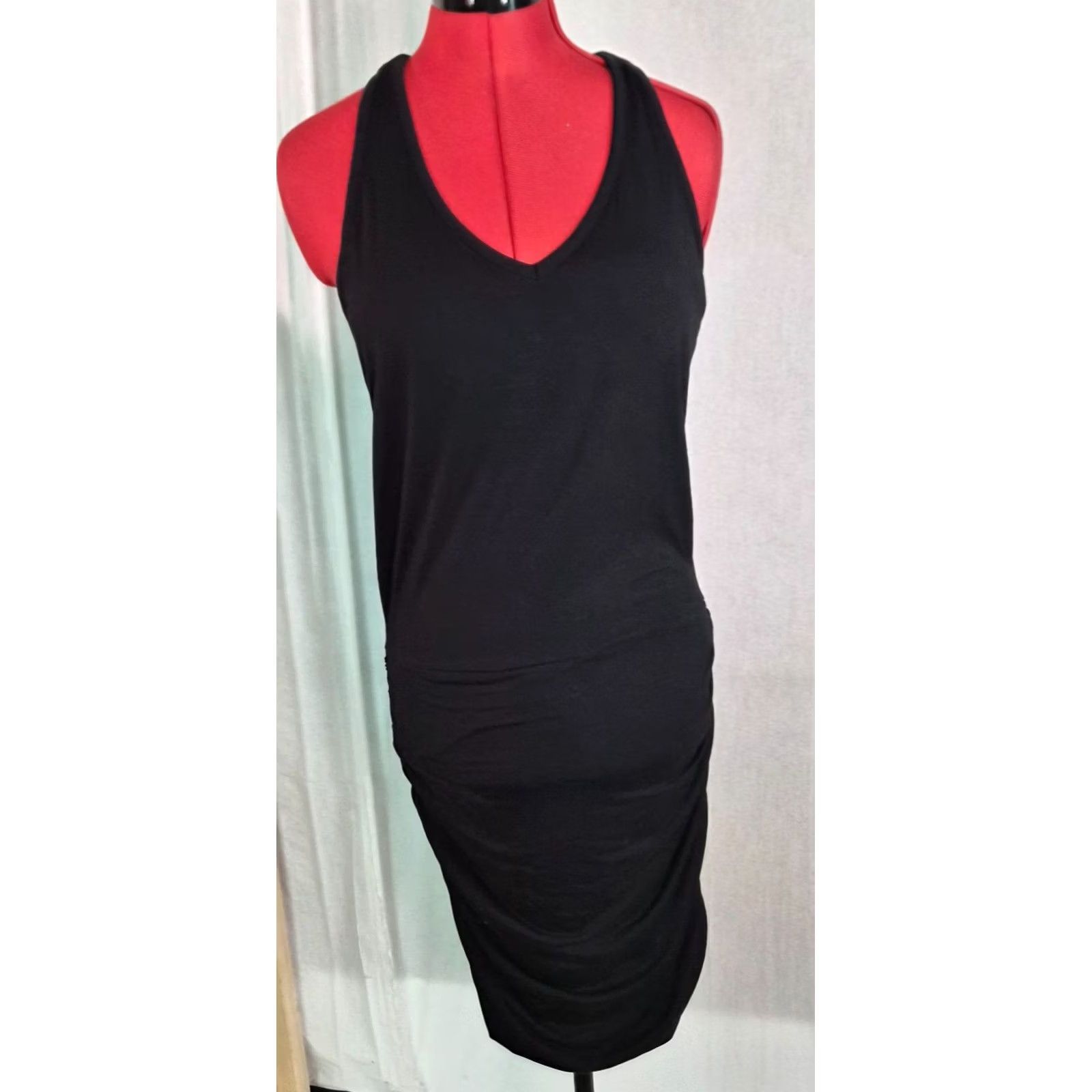Athleta Athleta Swim Dress Black Built In Bra Beach Mini Size Medium G170 One Piece Women Racerback Adjustable Straps Slim Solid Polyester Spandex Size M / US 6-8 / IT 42-44 - 2 Thumbnail