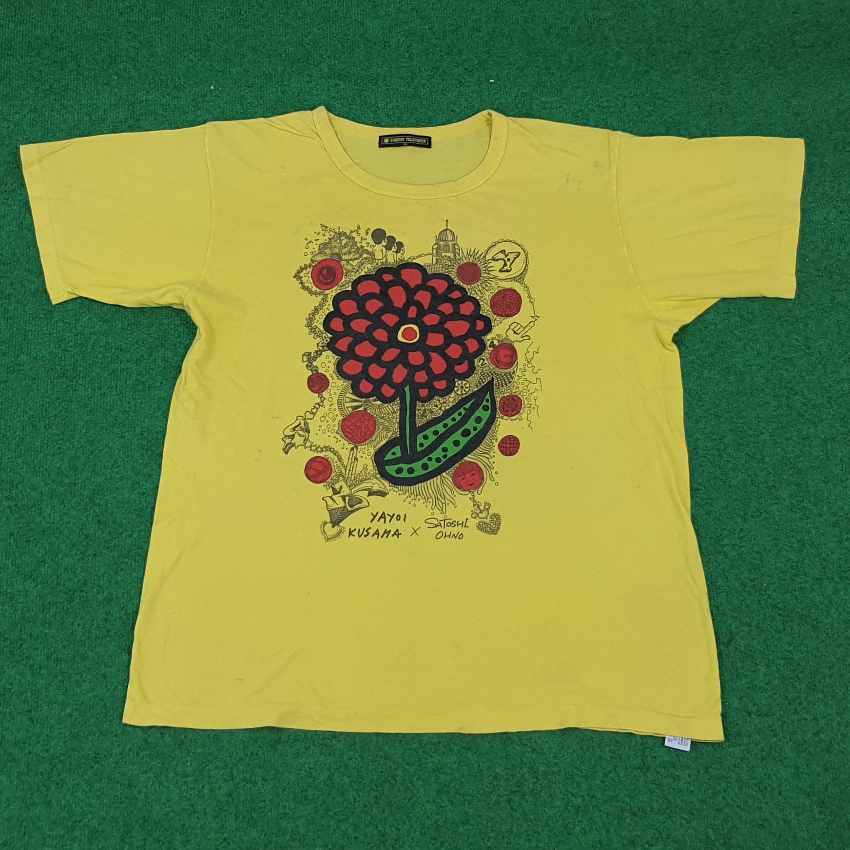 Japanese Brand × Vintage Vintage Yayoi Kusama x Satomi Ohno Arashi Singer Tshirt Size US XL / EU 56 / 4 - 1 Thumbnail