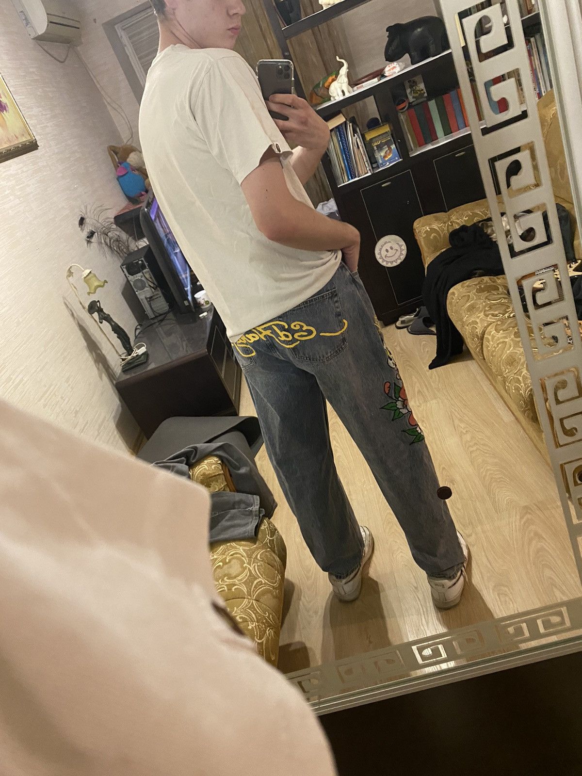 Ed Hardy Y2K Crazy Vintage Baggy Ed Hardy Big Logo Jeans Size US 32 / EU 48 - 9 Thumbnail