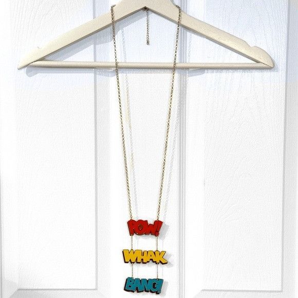 DC Comics nOir Jewelry x DC Comics Pop Art Long Gold Necklace Size ONE SIZE - 3 Thumbnail
