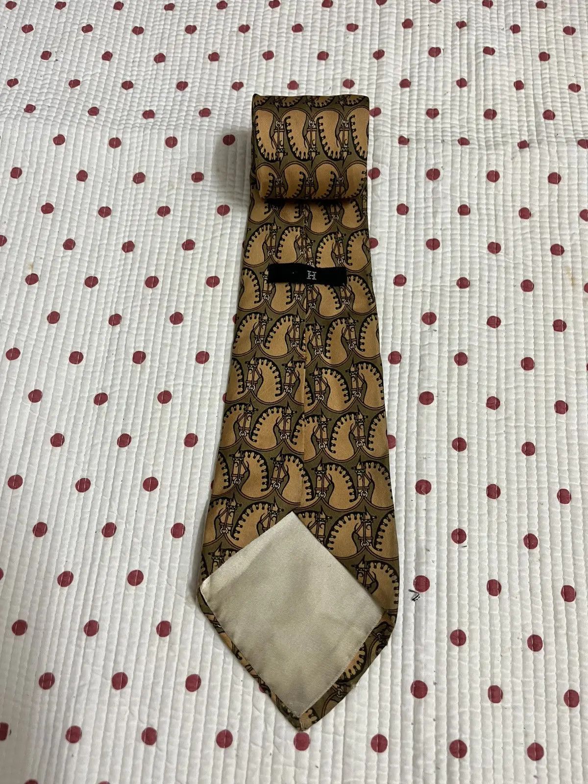 Hermes Hermes Monogram Silk Tie Size ONE SIZE - 9 Thumbnail