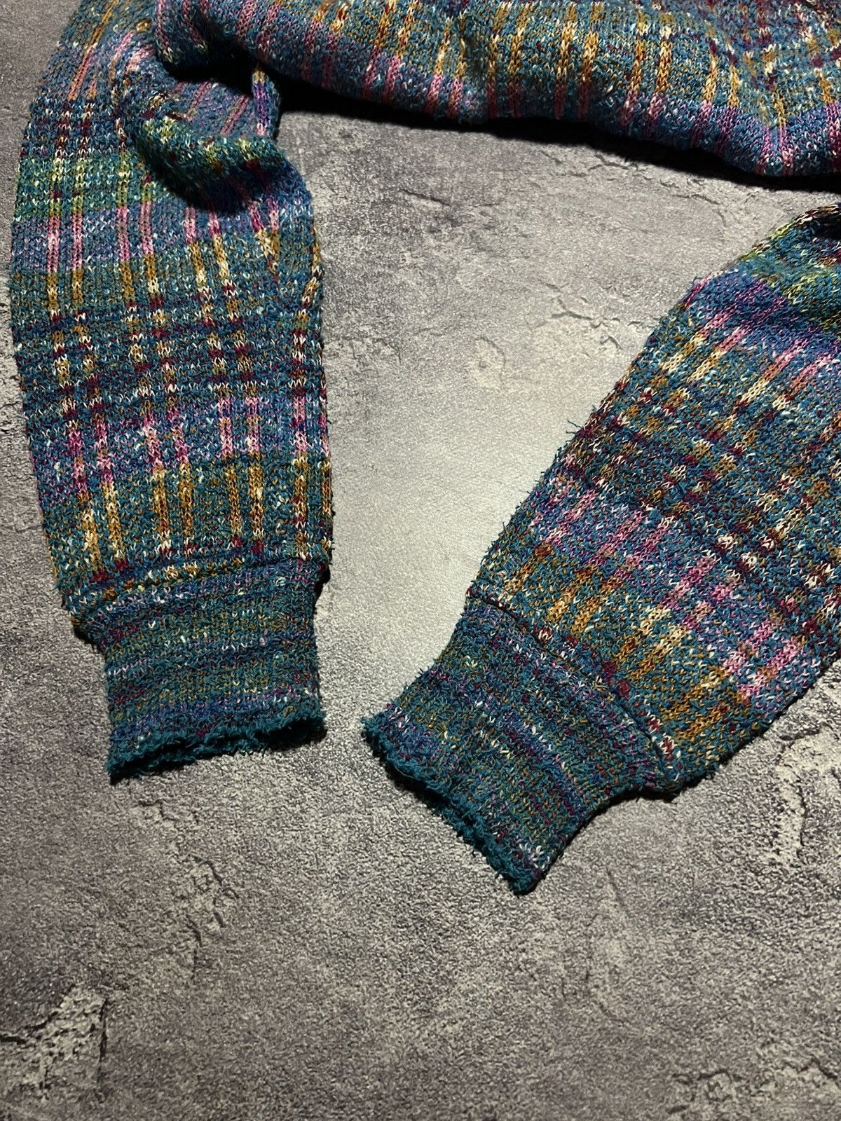Missoni RARE Vintage 90s Missoni Cardigan Sweater Cotton Wool Linen Size L / US 10 / IT 46 - 4 Thumbnail