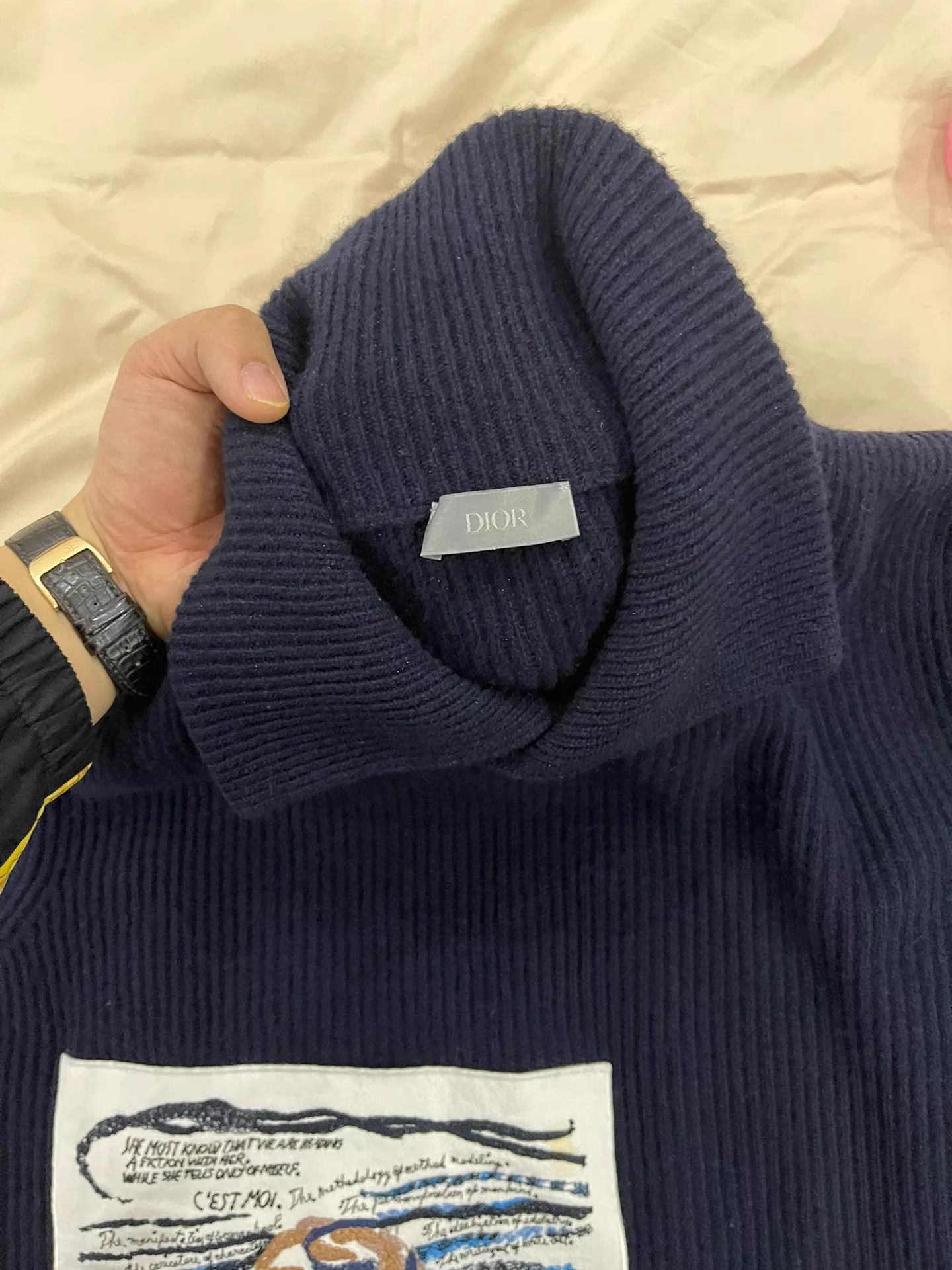 Dior Dior Runway Embroidered Wool-Cashmere Shirt Collar Sweater M Size US M / EU 48-50 / 2 - 5 Thumbnail