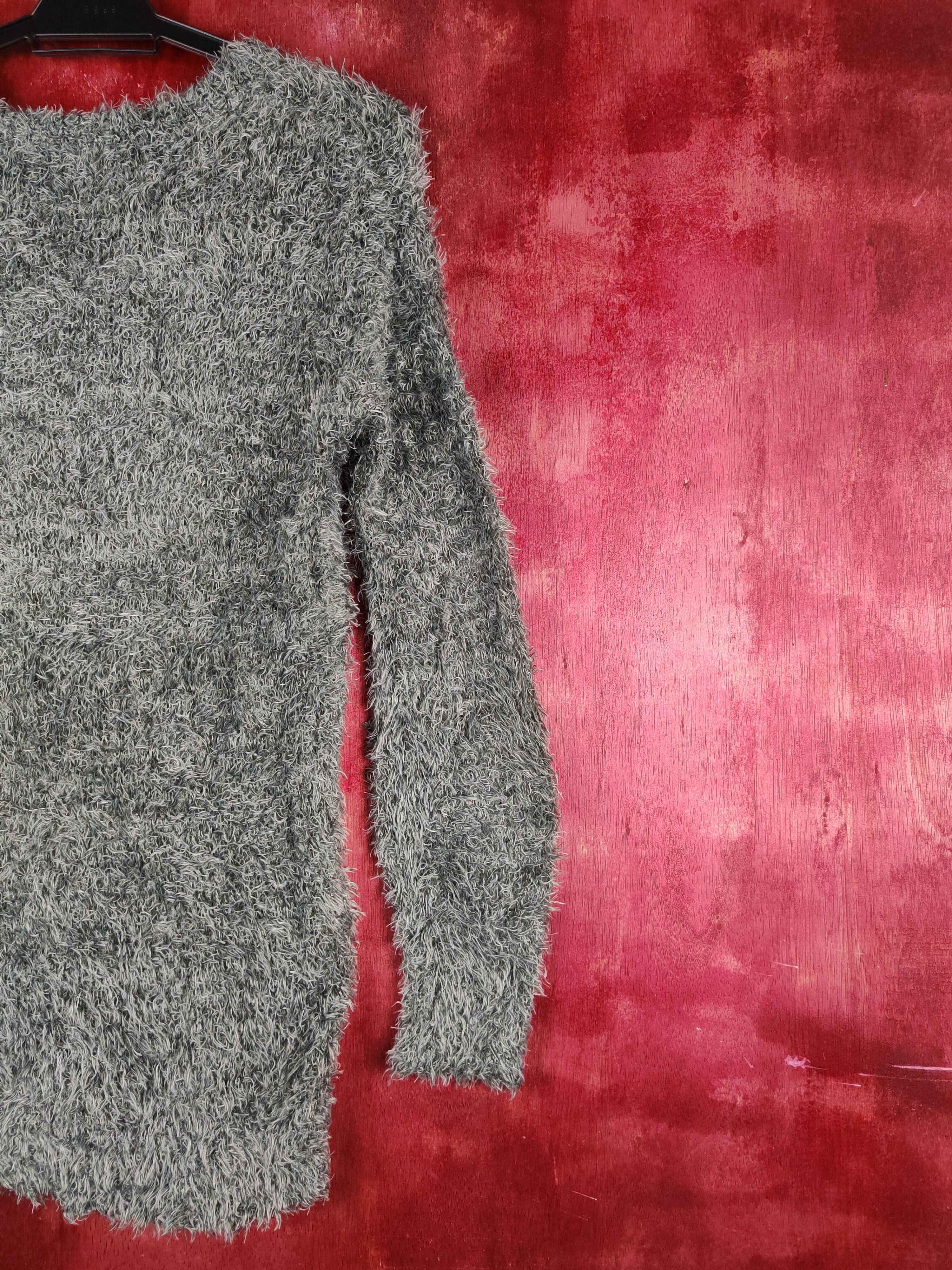 Japanese Brand × Vintage Dirz Dark Green Shag Shaggy Fur Mohair Knitwear #S1958 Size M / US 6-8 / IT 42-44 - 9 Thumbnail
